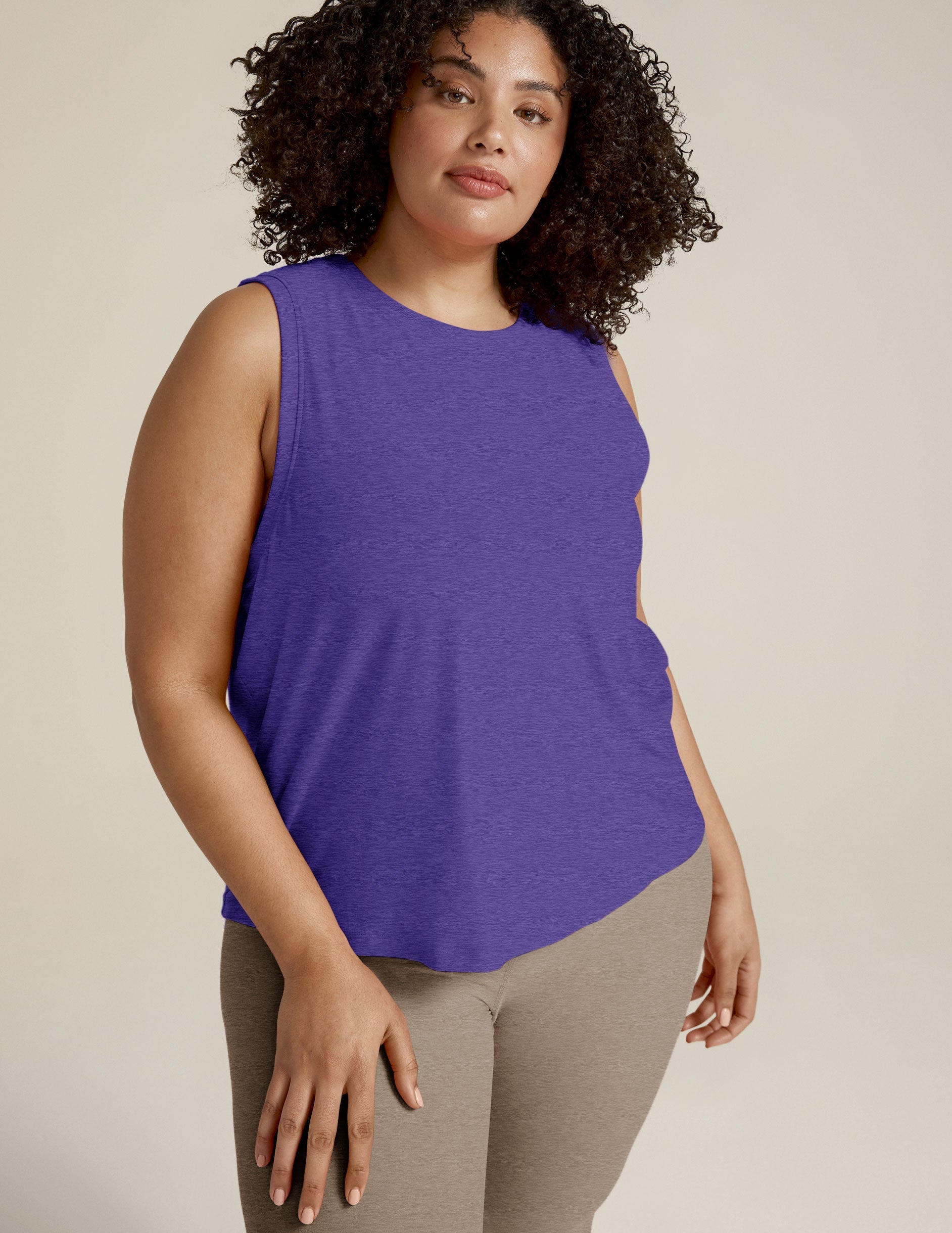 Featherweight Soft Performance Workout Tank Top for Women - Ultra Violet Heather