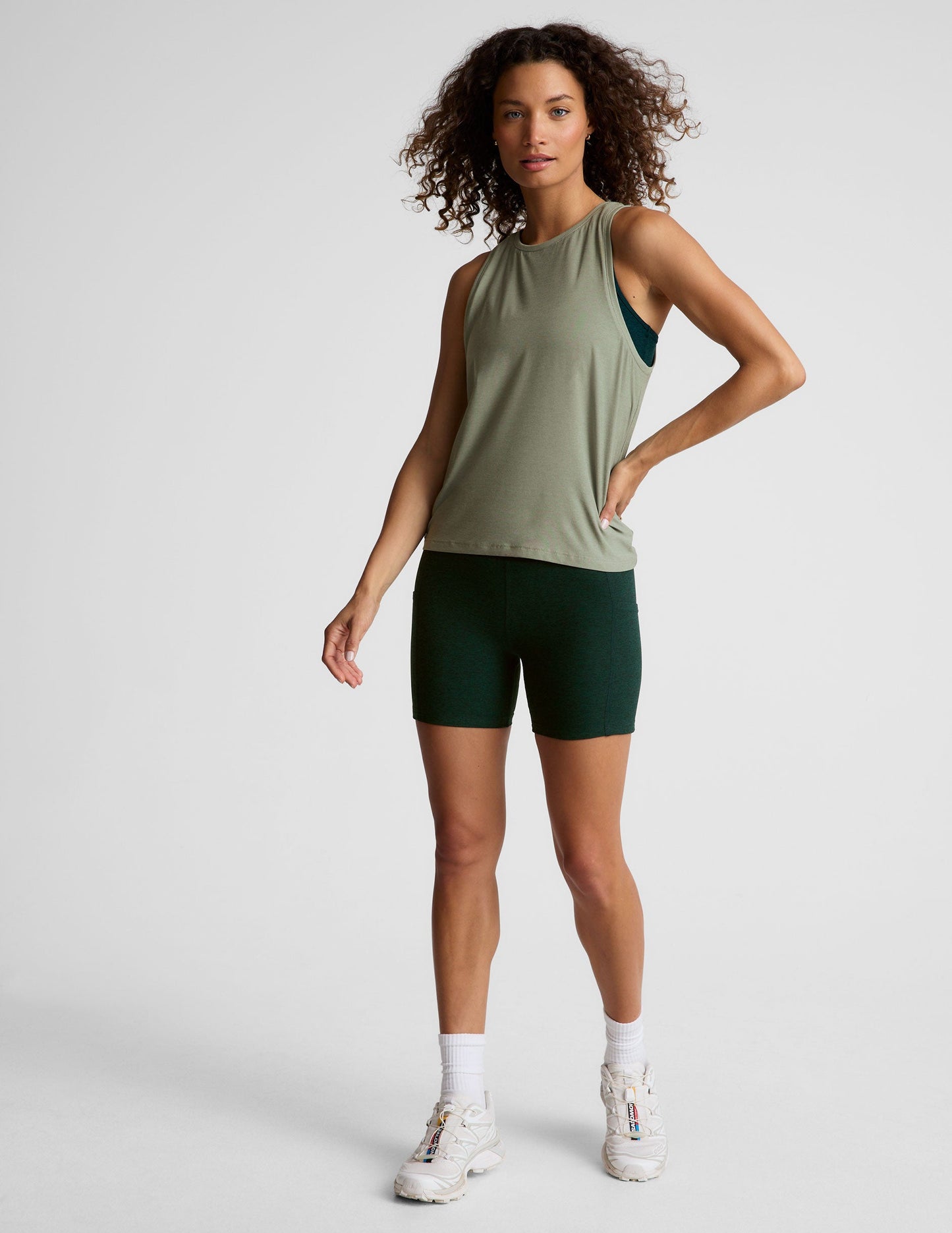 Lightweight Featherweight Rebalance Tank: High-Neck, Relaxed Fit, Versatile Women's Performance Top