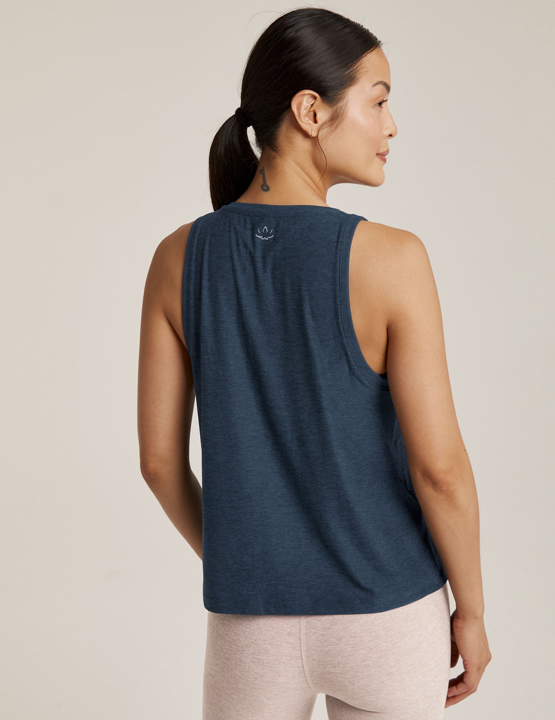 Ultra-Soft Featherweight Rebalance Tank Top: Relaxed Fit, High Neck Activewear