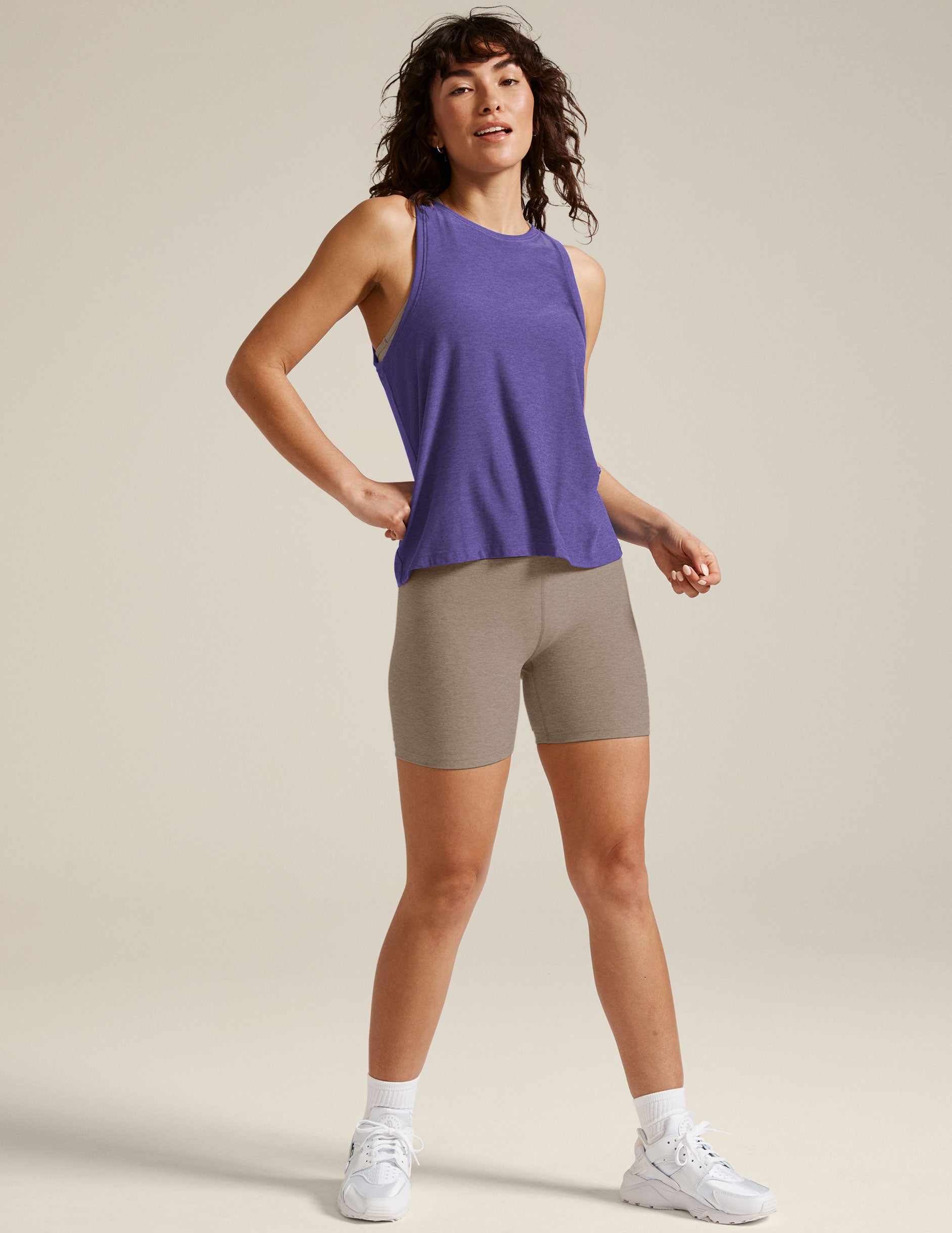 Featherweight Soft Performance Workout Tank Top for Women - Ultra Violet Heather