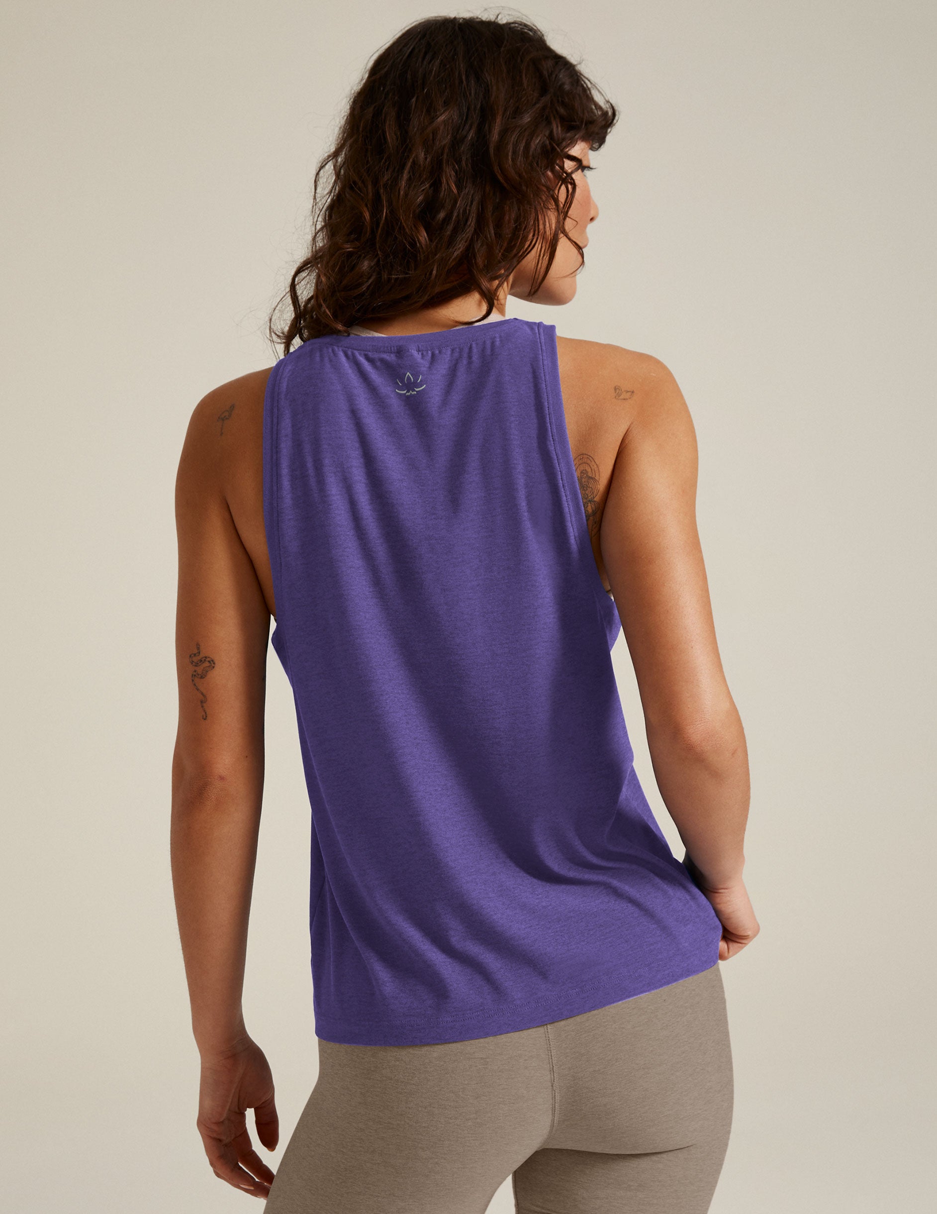 Featherweight Soft Performance Workout Tank Top for Women - Ultra Violet Heather