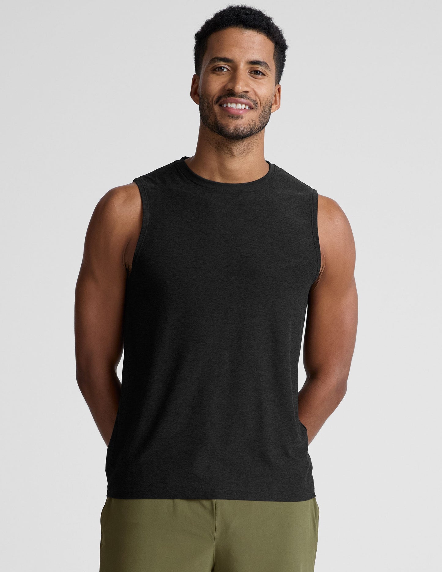 Beyond Yoga Featherweight Freeflo Men's Muscle Tank – Lightweight, Breathable Performance Top