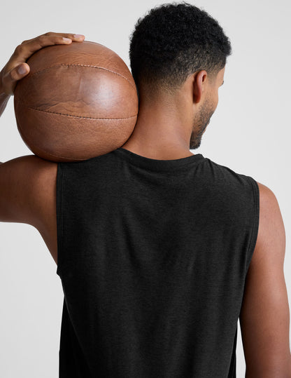 Beyond Yoga Featherweight Freeflo Men's Muscle Tank – Lightweight, Breathable Performance Top
