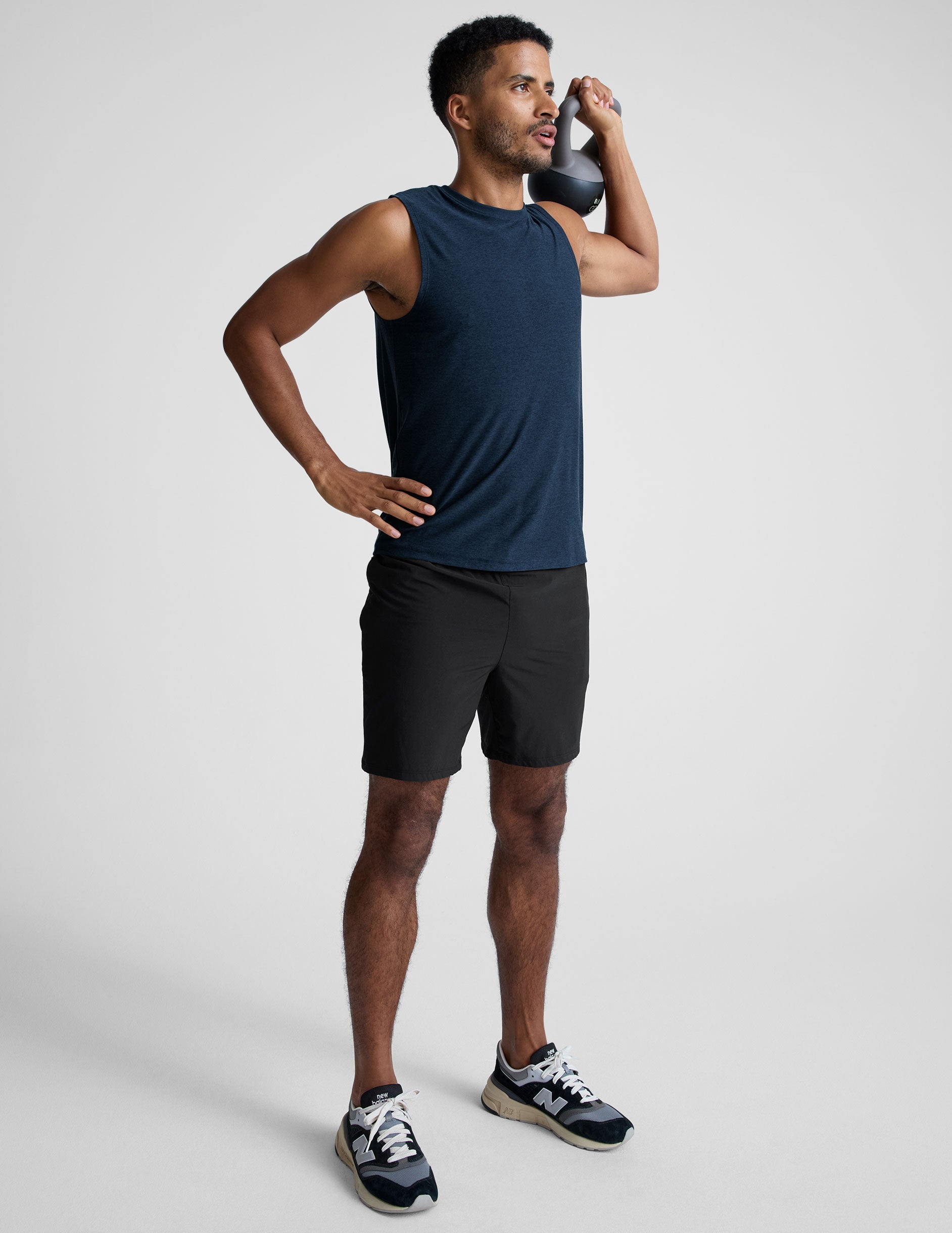 Featherweight Freeflo Men's Athletic Muscle Tank - Sweat-Wicking, Ribbed Crew Neck