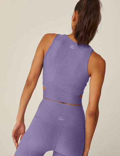 Beyond Yoga Featherweight Embrace Cropped Tank: Ultra-Soft, Fitted, Stylish Cross-Front Top