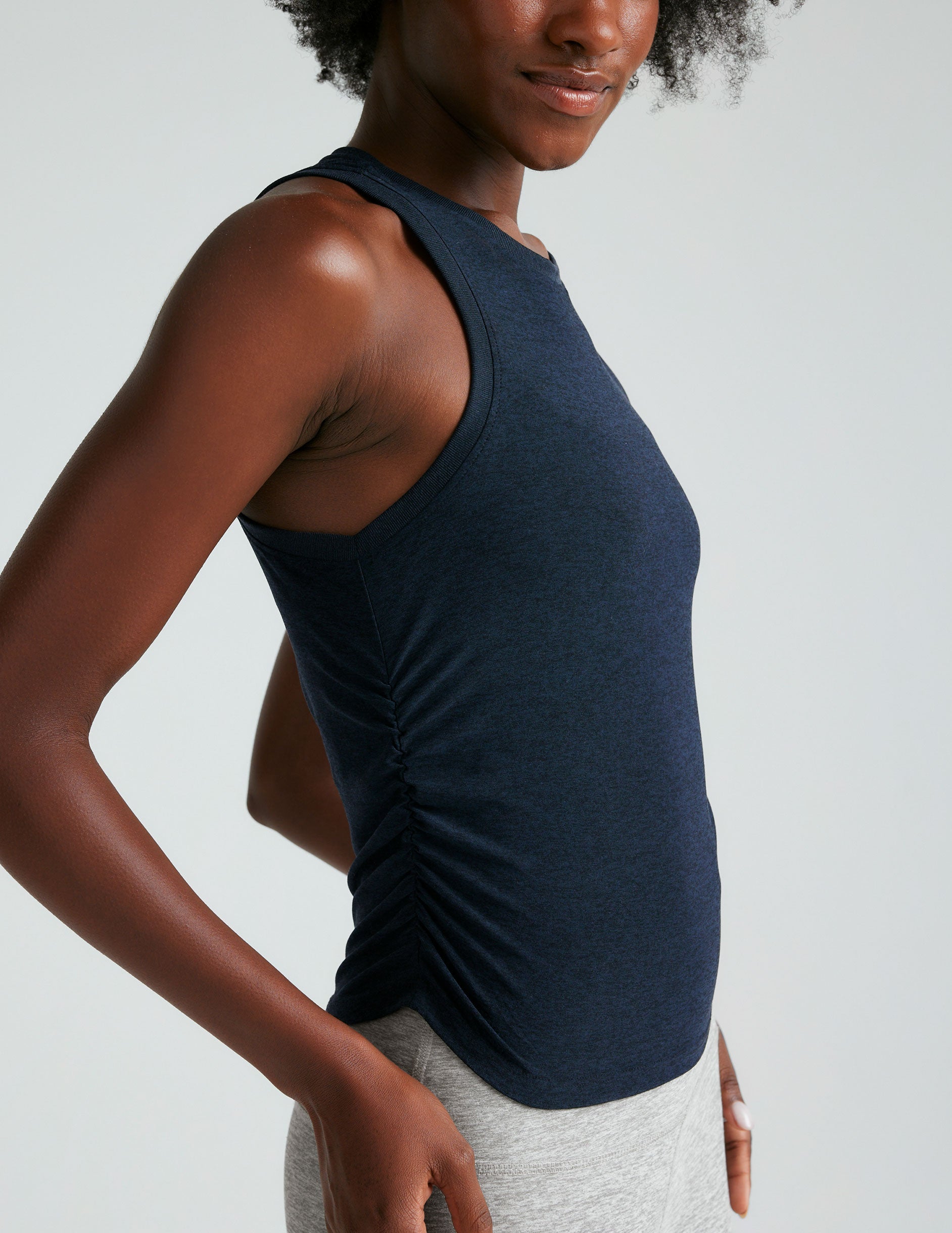 Featherweight Adaptive Fit Shirred Tank Top for Women - Ultimate Comfort