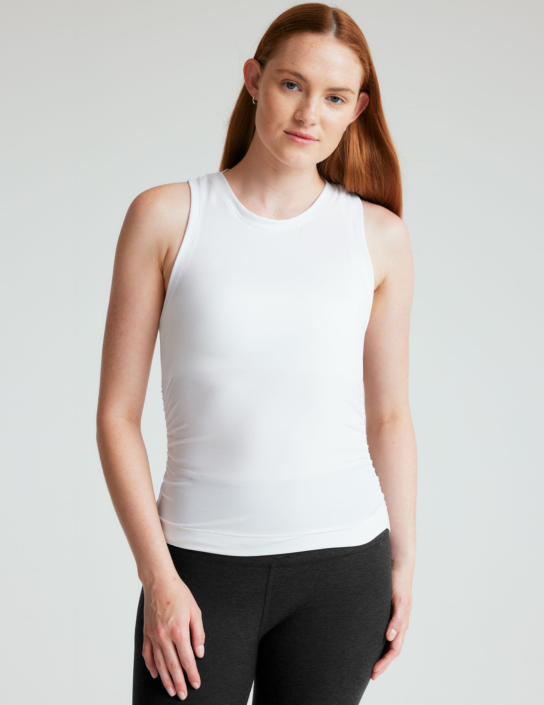 Beyond Yoga Featherweight Shirred Tank Top - Adaptive Comfort & Chic Style