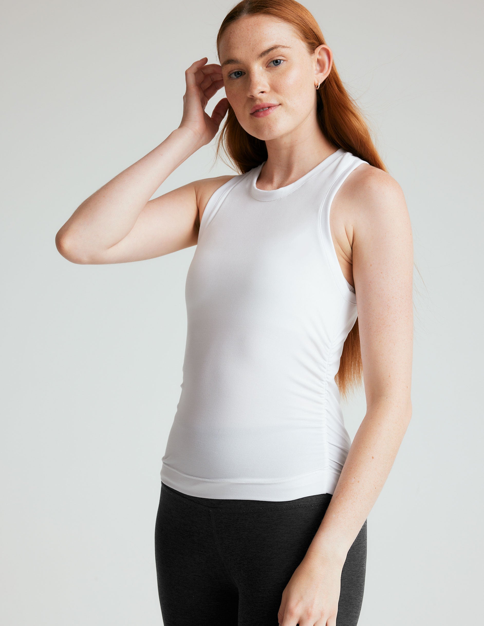 Beyond Yoga Featherweight Shirred Tank Top - Adaptive Comfort & Chic Style
