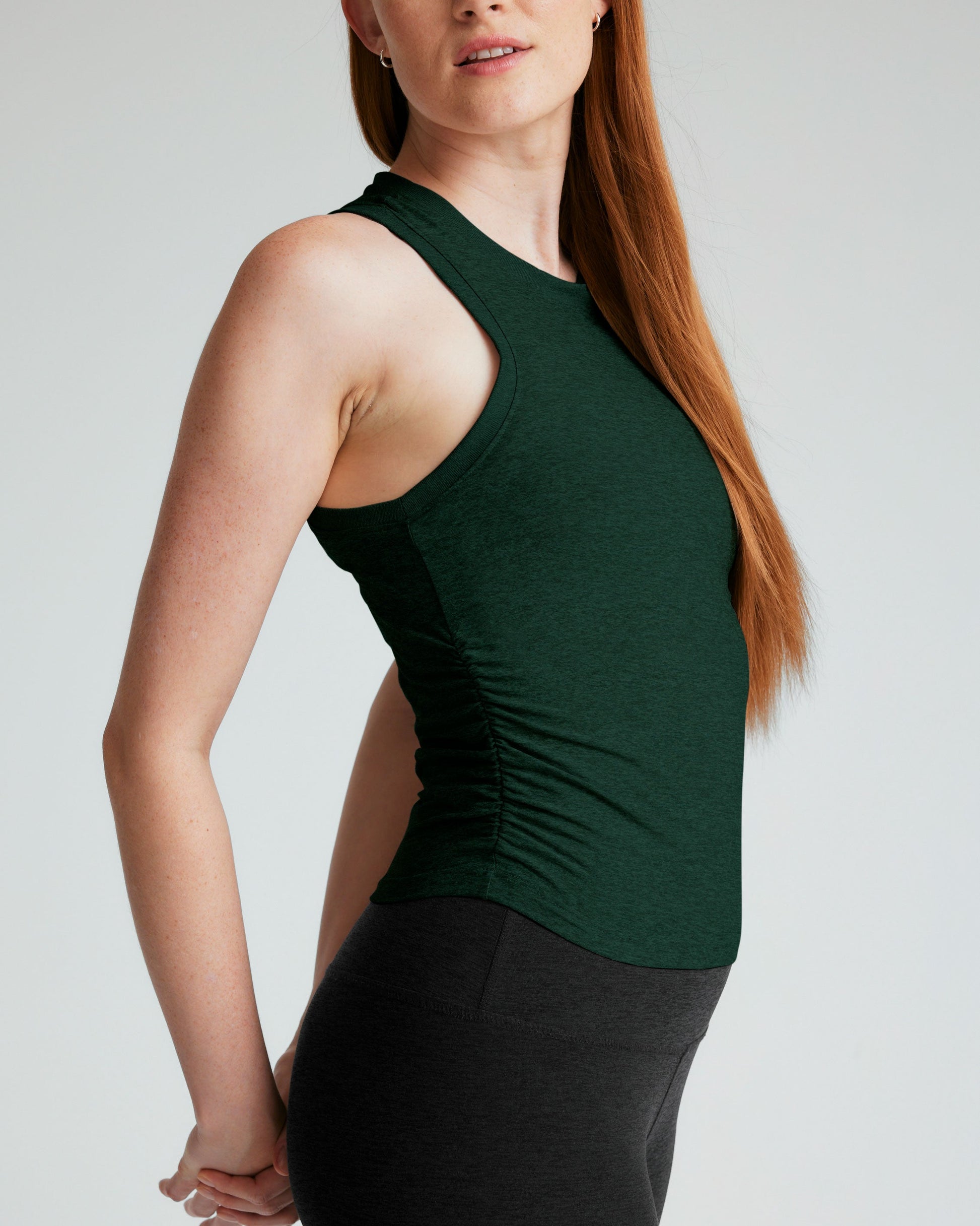 Featherweight Shirred Tank: Adaptable Fit, Everyday Comfort, Versatile Women's Style