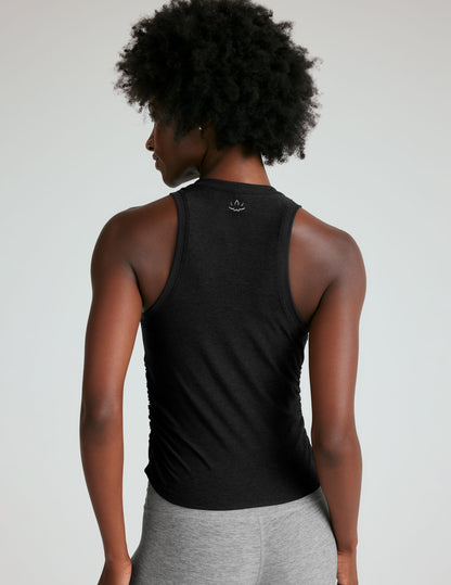 Featherweight Shirred Tank Top: Adaptive Fit, Scoop Neck, Ultimate Comfort