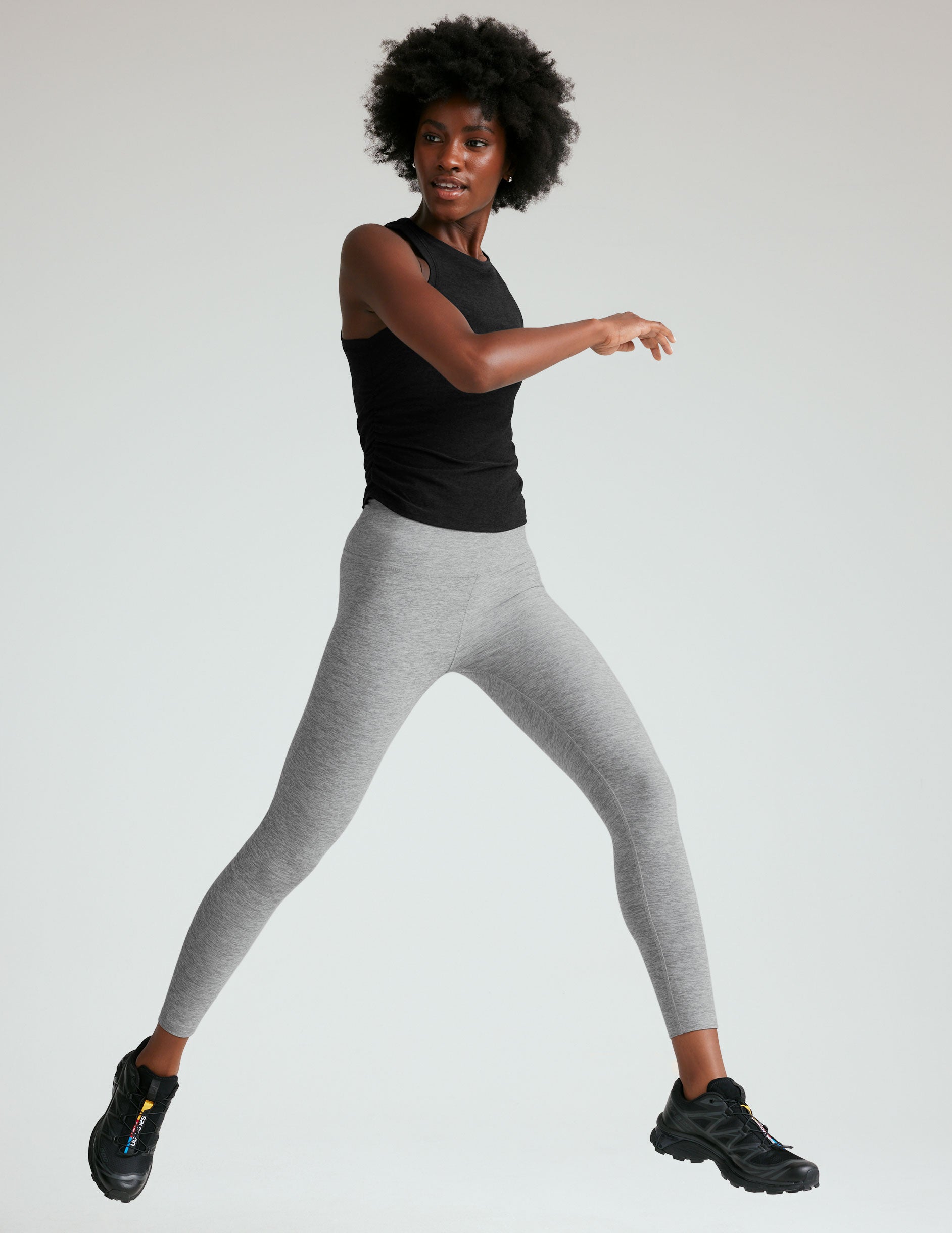 Featherweight Shirred Tank Top: Adaptive Fit, Scoop Neck, Ultimate Comfort