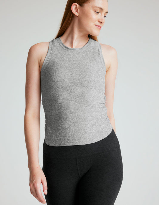 Featherweight Shirred Tank Top: Adaptive Comfort, Versatile Style, Effortless Fit