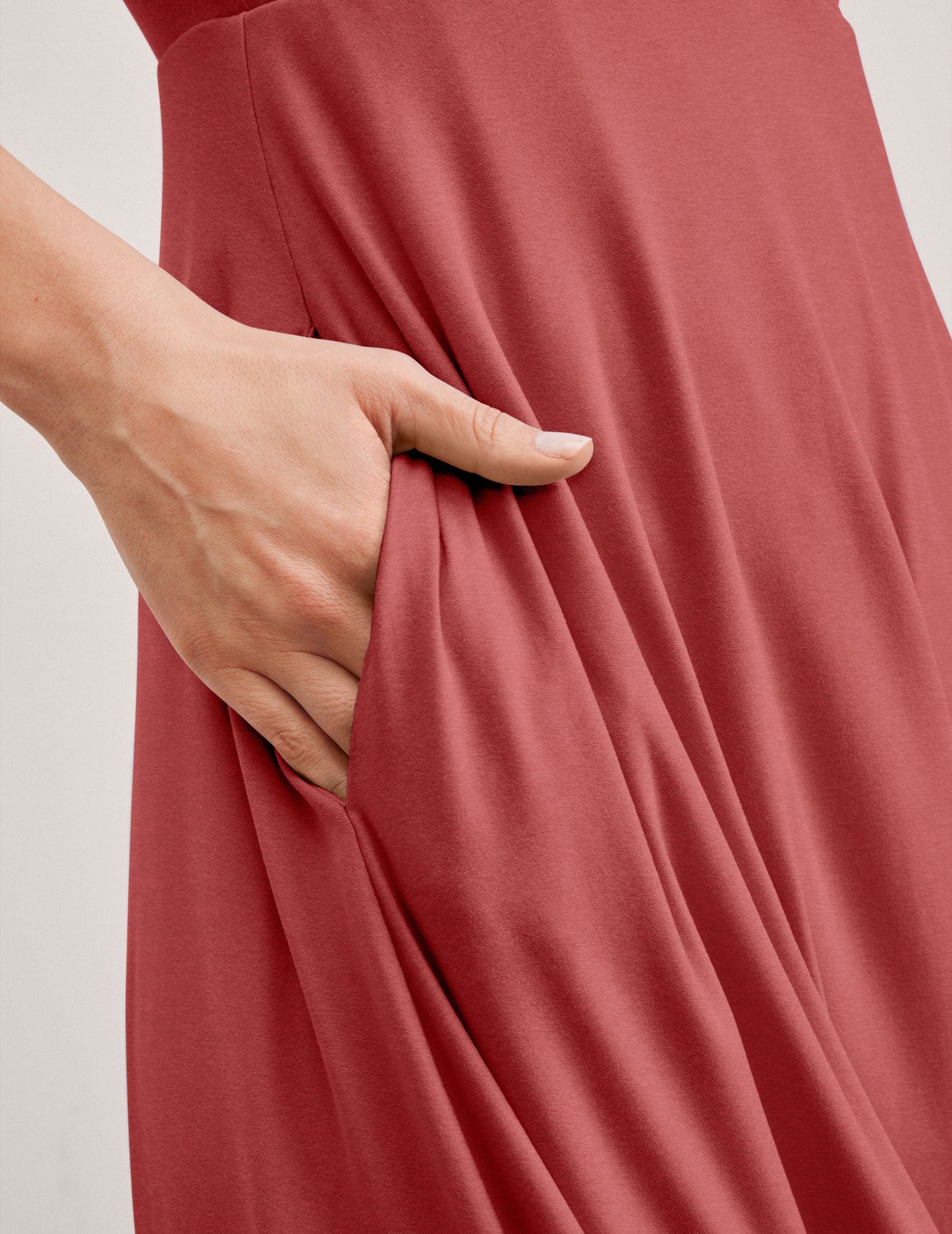 Butter-Soft Featherweight Square Neck Midi Dress with Pockets - Lightweight Spacedye