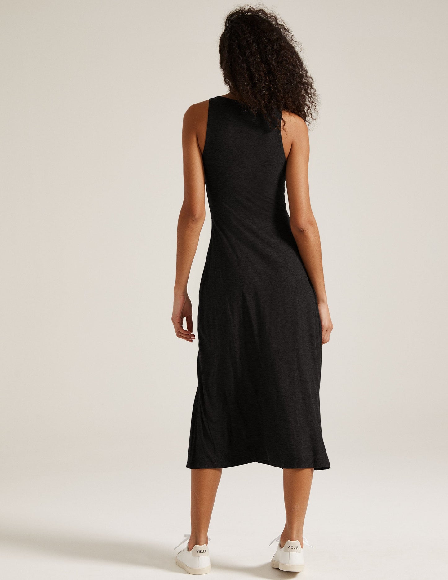 Featherweight Square Neck Midi Dress: Comfortable, Stylish, UPF Protection, Side Slit