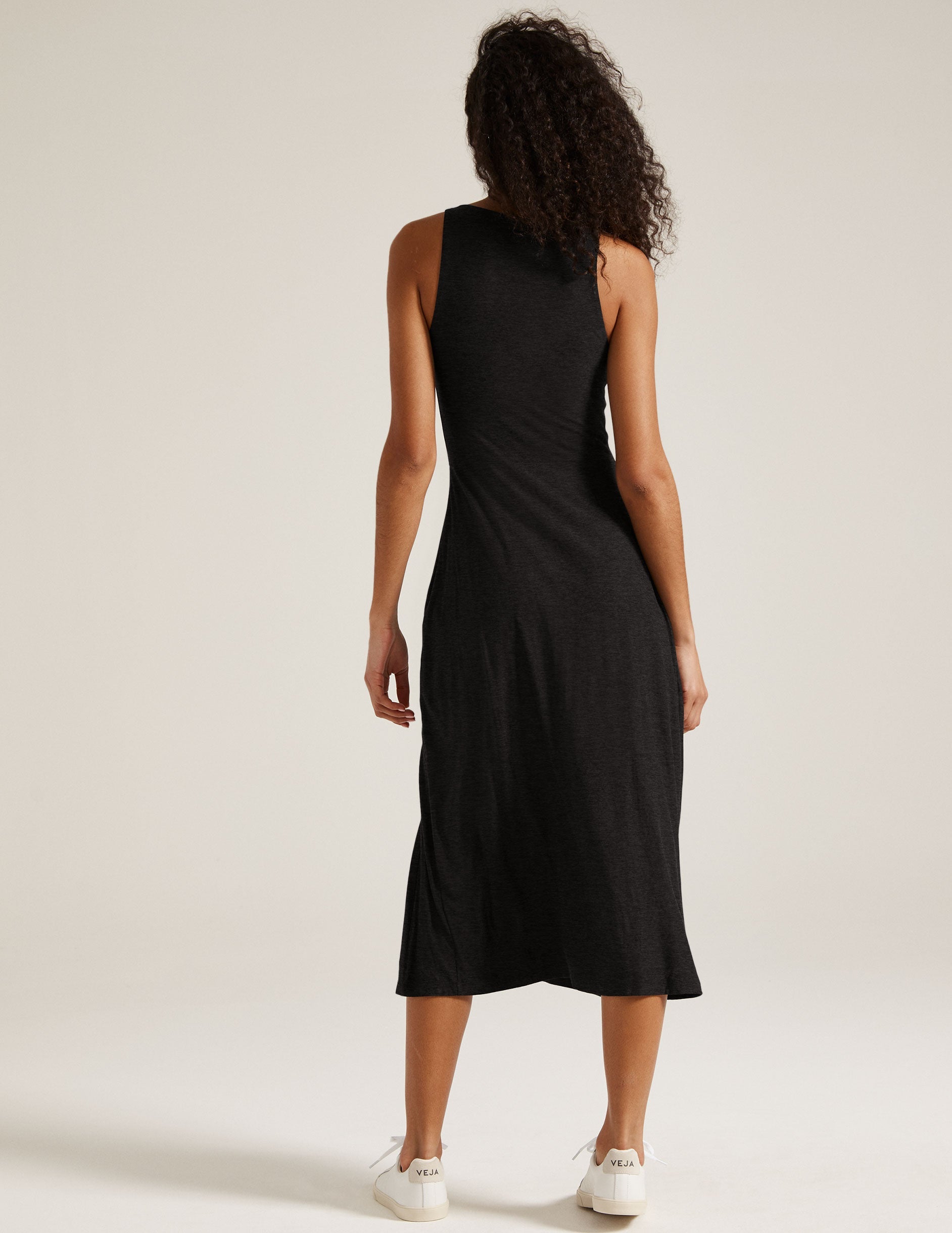 Featherweight Square Neck Midi Dress: Comfortable, Stylish, UPF Protection, Side Slit