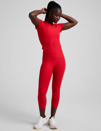 Featherweight Super Soft 90s Inspired Fitted Cropped Short Sleeve Tee Shirt