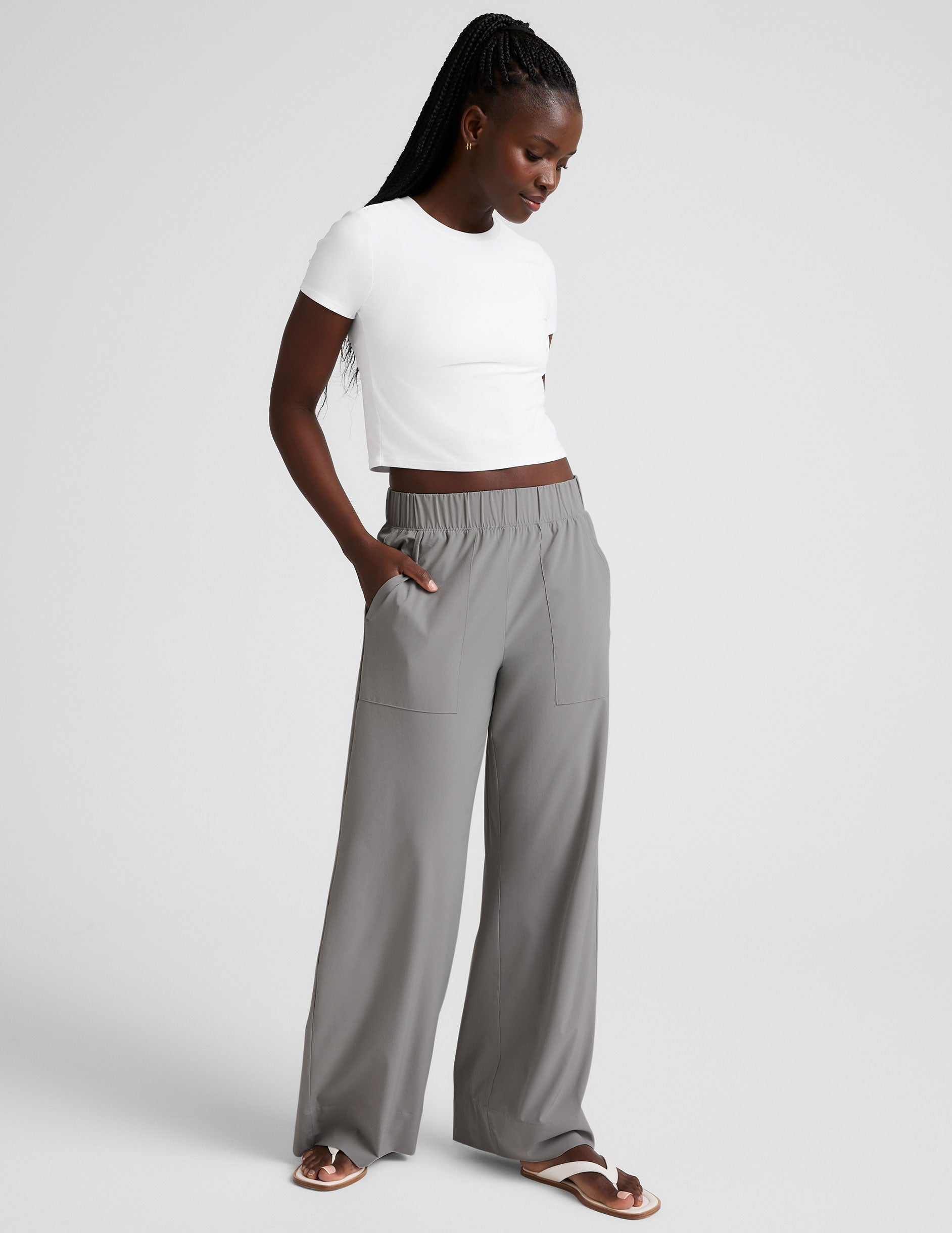 Ultra-Soft Featherweight Cloud White Cropped Baby Tee for Comfortable Everyday Style