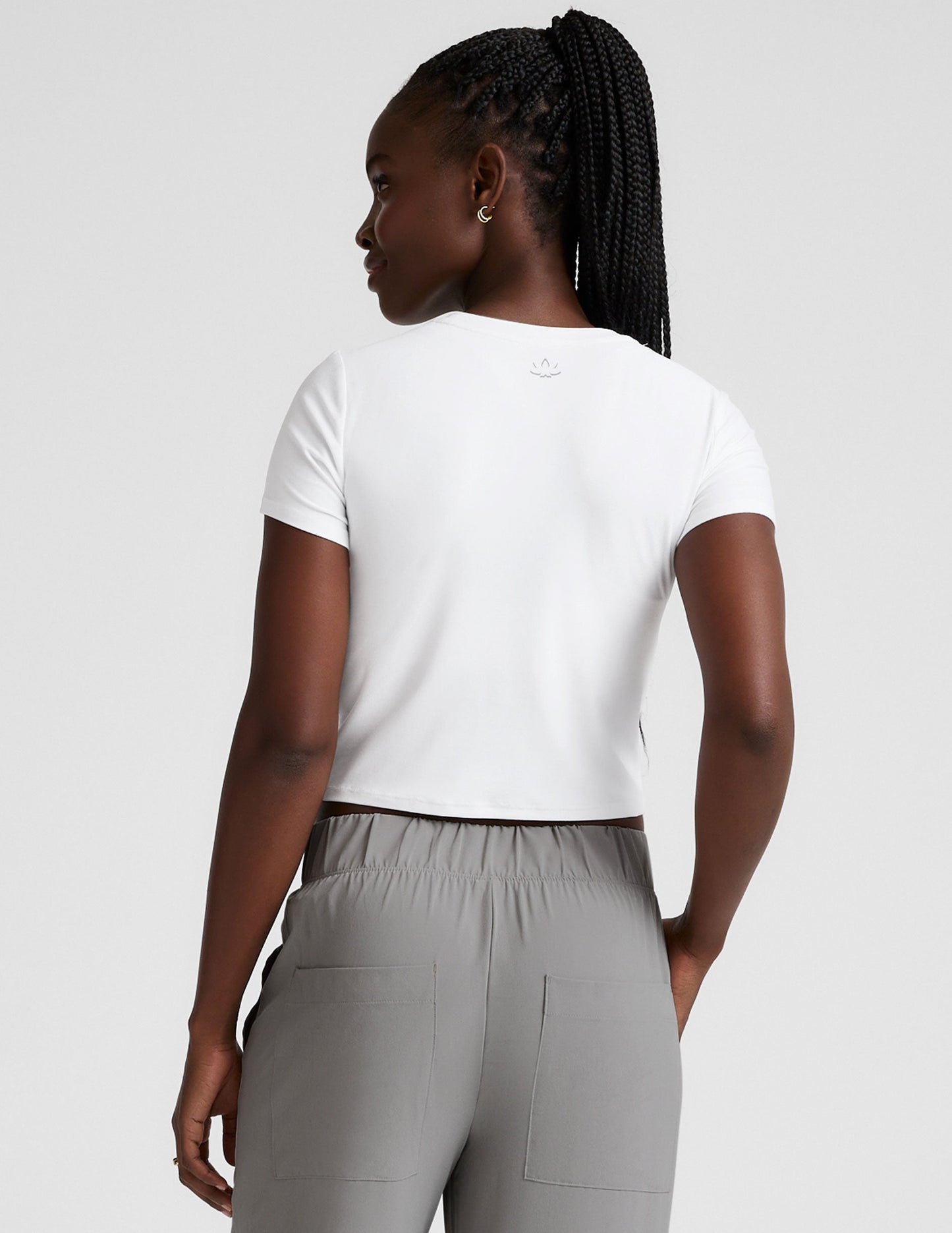 Ultra-Soft Featherweight Cloud White Cropped Baby Tee for Comfortable Everyday Style