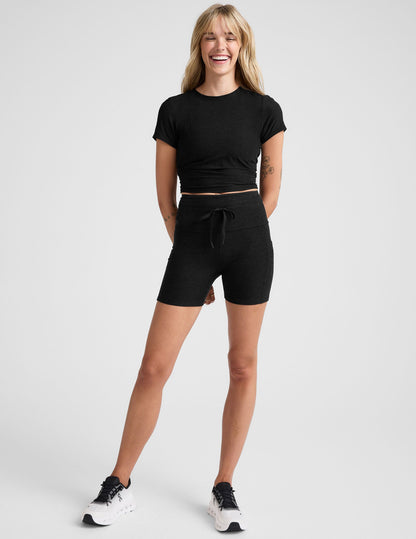 Ultra-Soft Featherweight Cropped Tee for Women, Lightweight Activewear Top