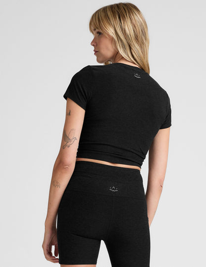 Ultra-Soft Featherweight Cropped Tee for Women, Lightweight Activewear Top