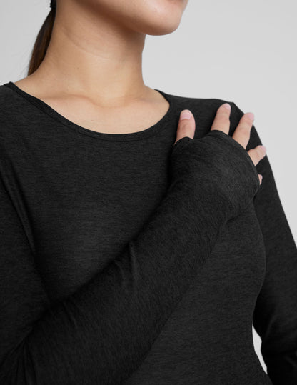 Featherweight Soft Maternity Crew Pullover Long Sleeve Top for Everyday & Yoga