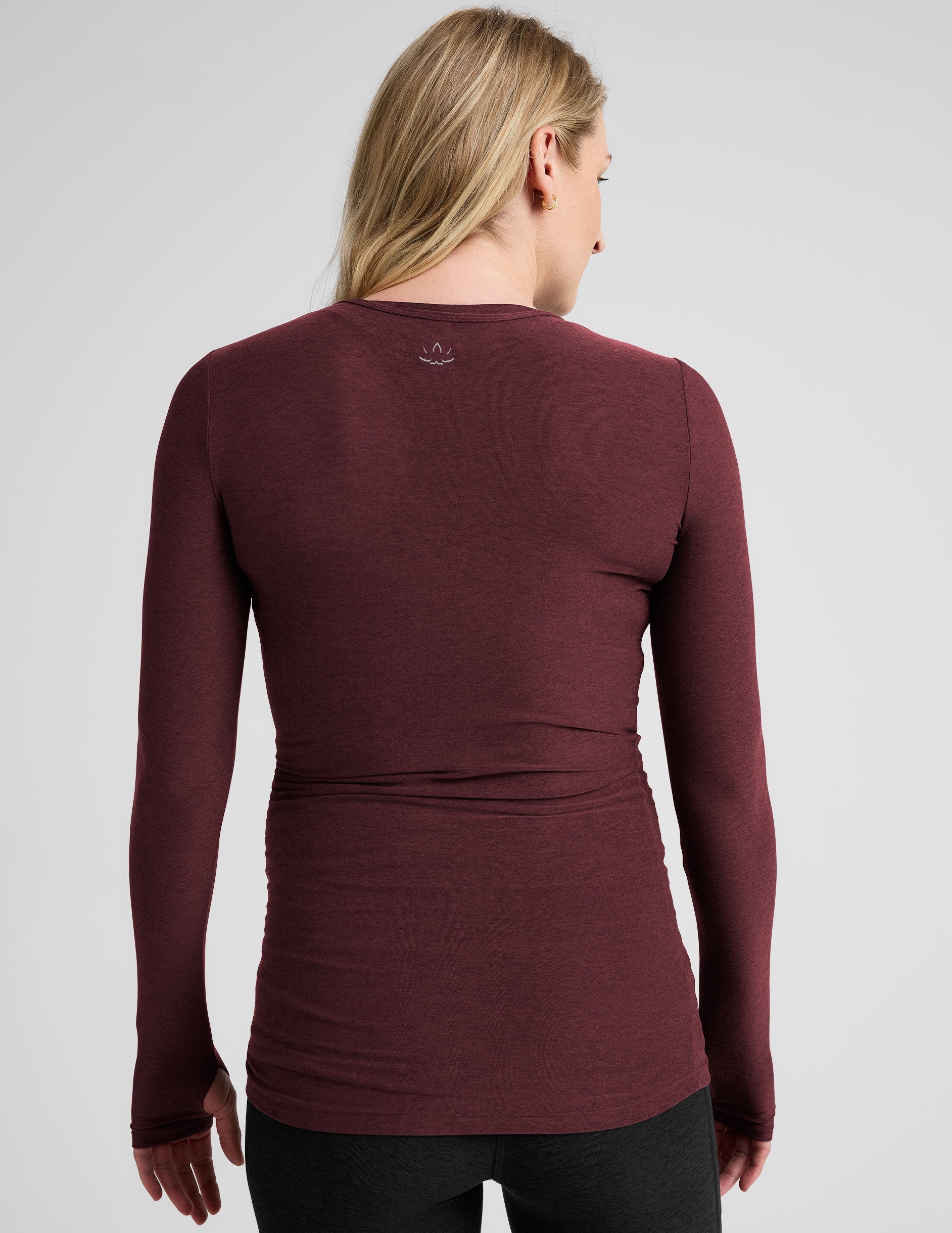 Featherweight Maternity Crew Pullover Top: Soft, Breathable, Thumbholes, Pregnancy & Beyond
