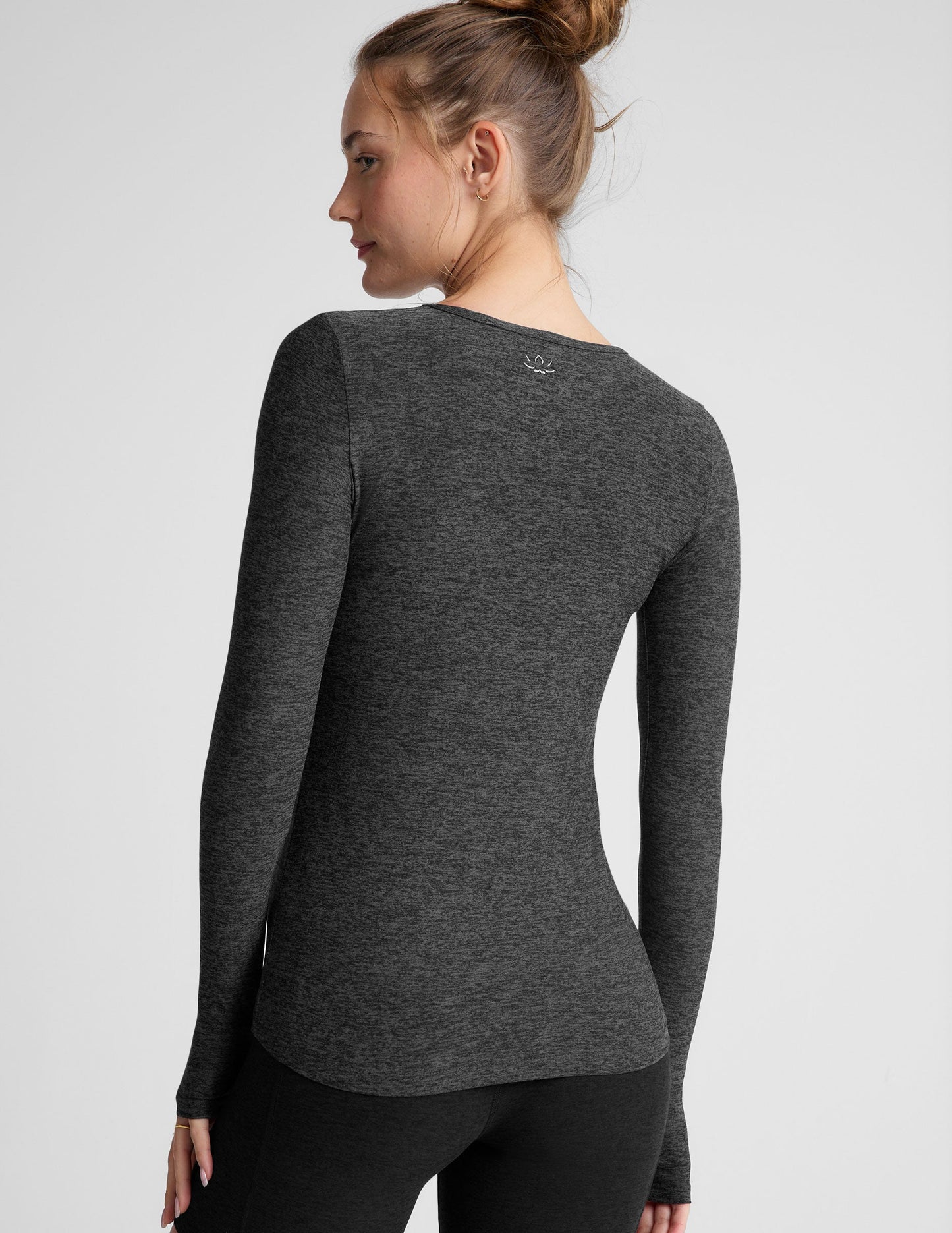 Featherweight Spacedye Classic Crew Pullover Top: Soft, Fitted, Lightweight Comfort