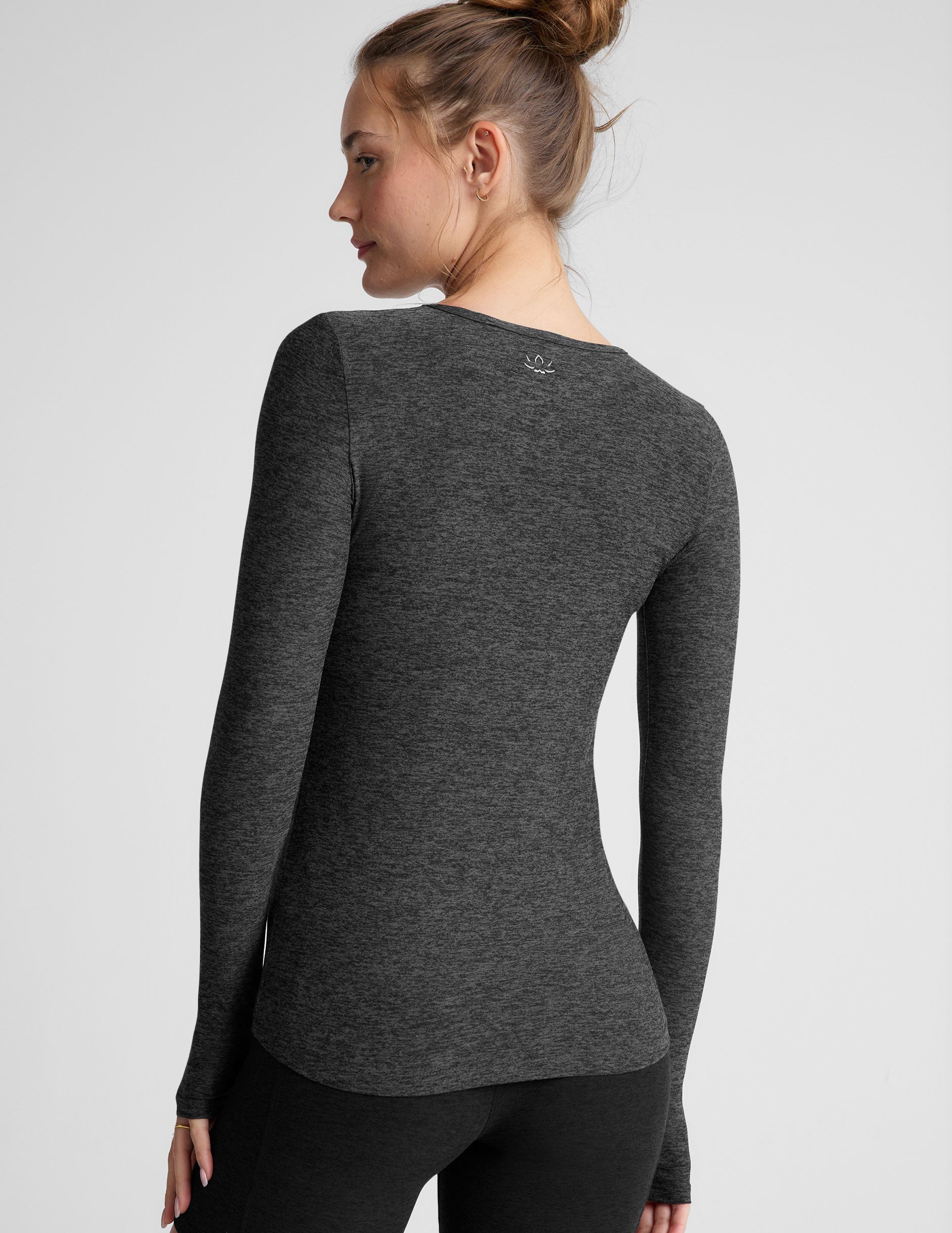 Featherweight Spacedye Classic Crew Pullover Top: Soft, Fitted, Lightweight Comfort