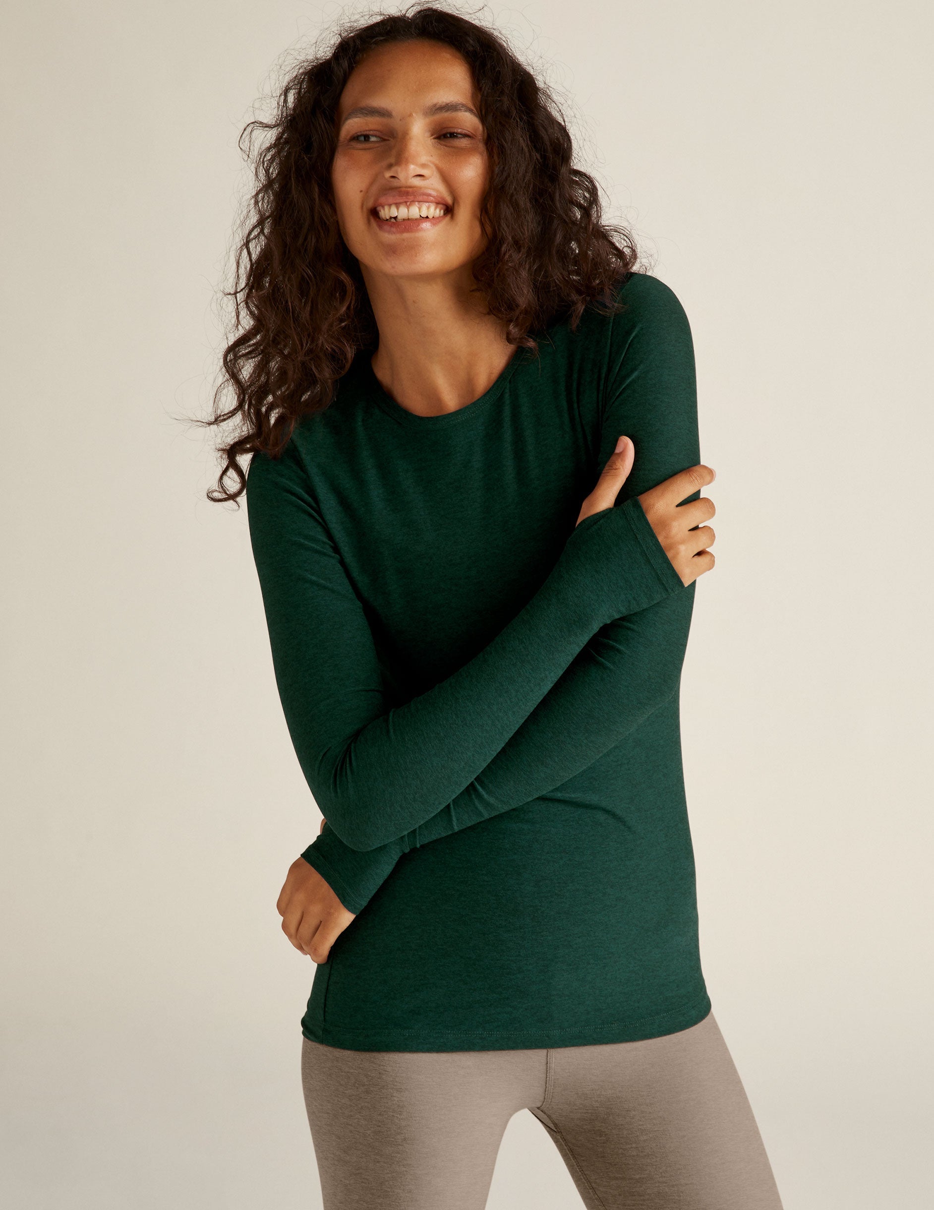 Featherweight Soft Crew Long Sleeve Pullover - Versatile Active & Casual Top