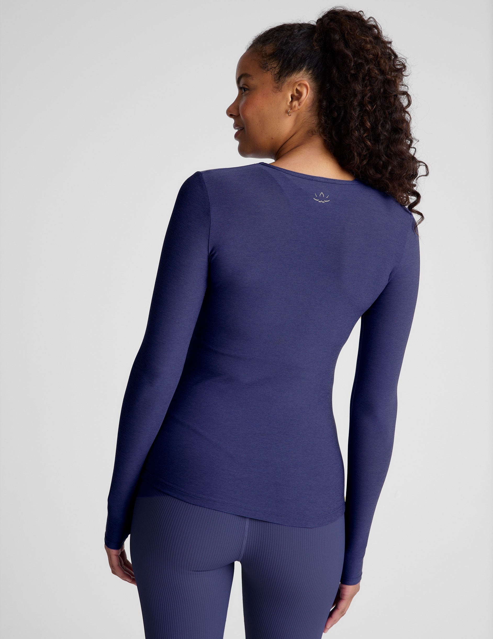 Ultra-Soft Featherweight Spacedye Classic Crew Pullover Long Sleeve Top
