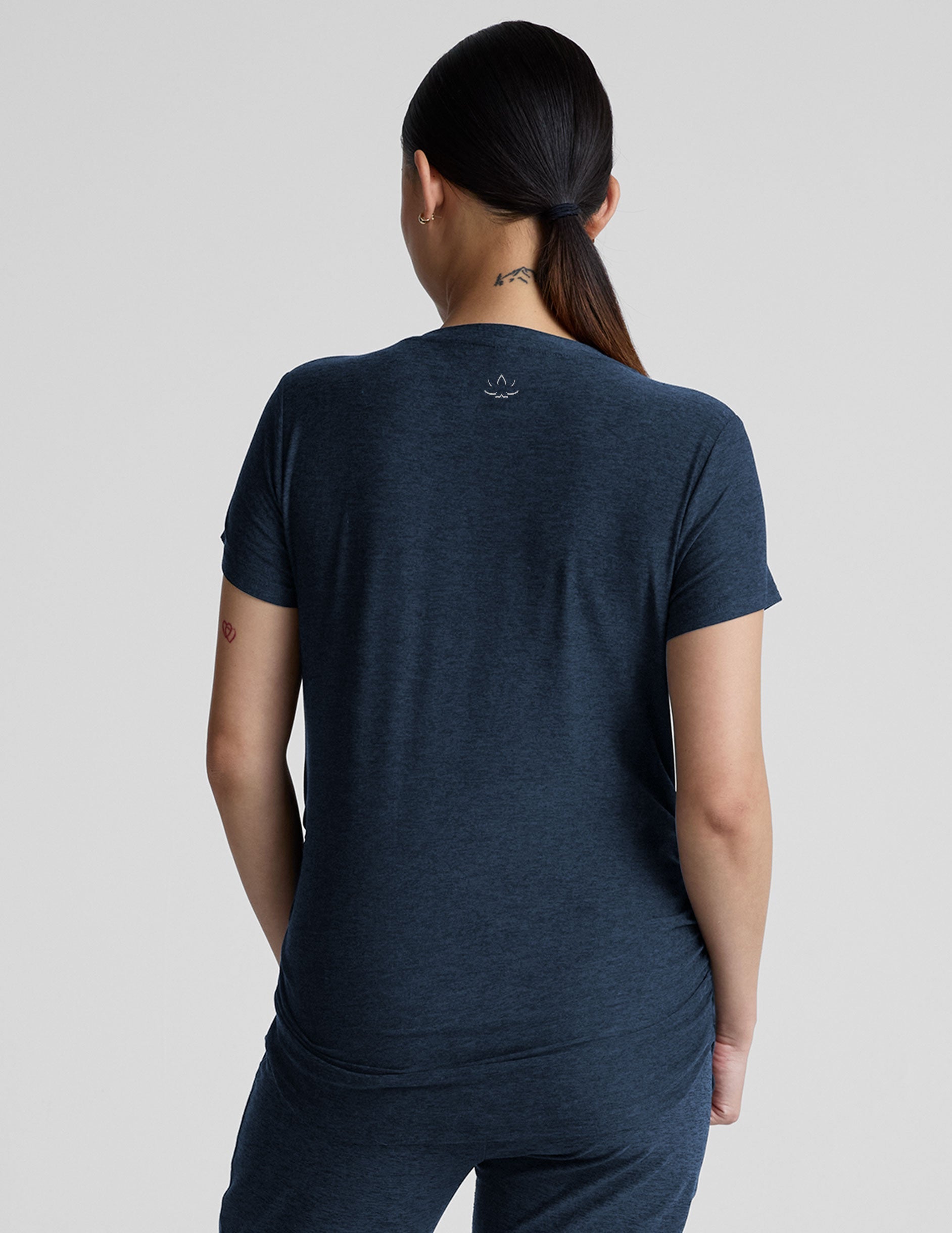 Soft Featherweight Spacedye Maternity Tee: Comfortable Short Sleeve Pregnancy Top