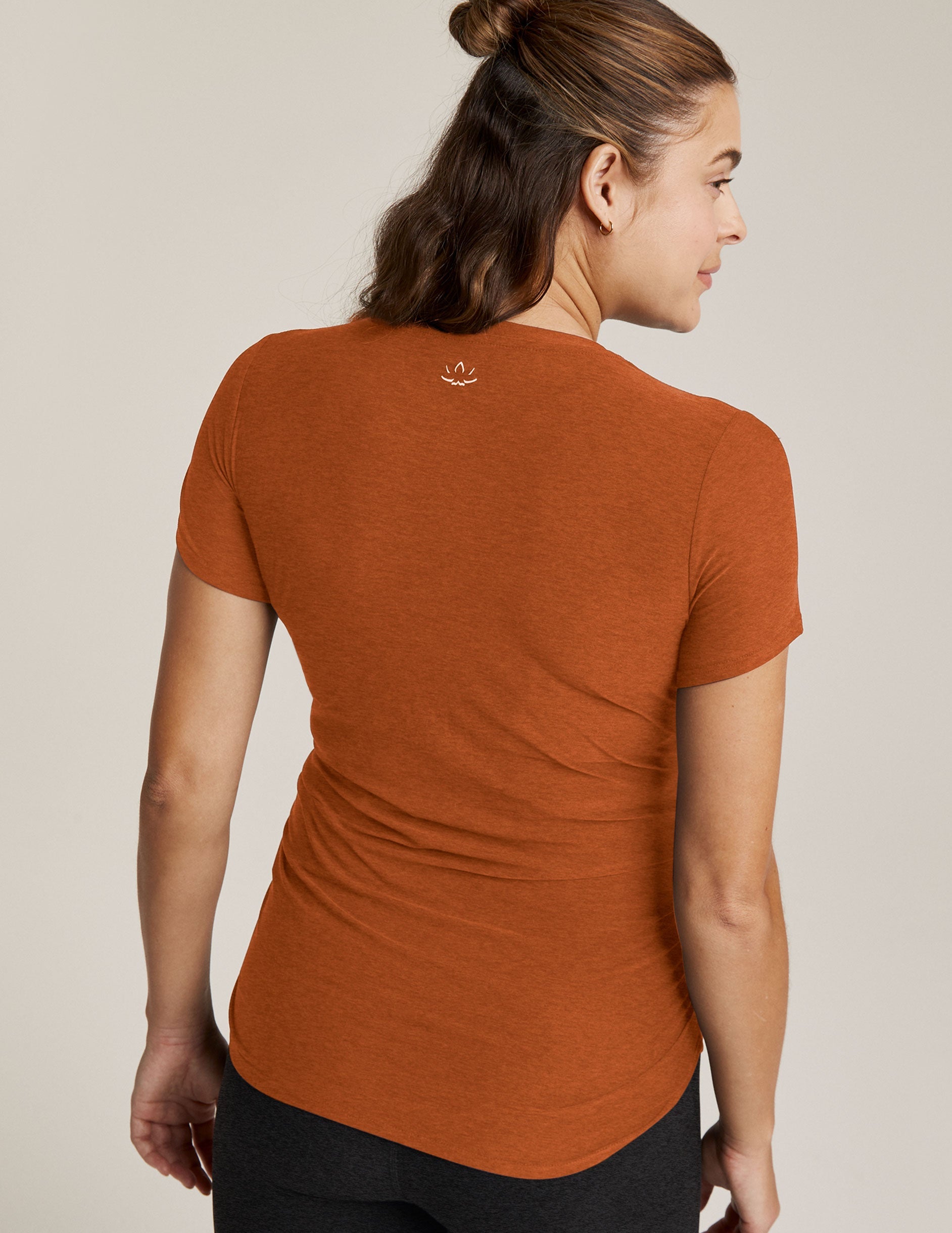 Featherweight Soft Maternity Tee: Everyday Short Sleeve Comfort with Ruched Sides