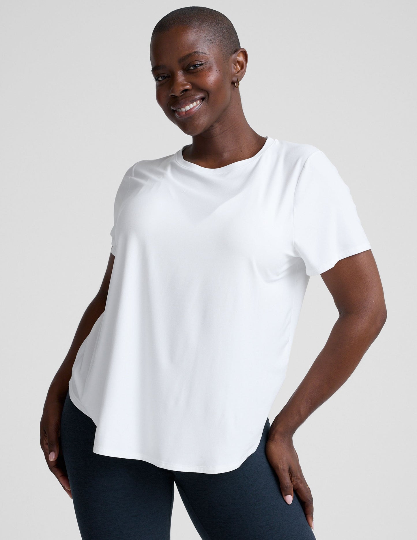 Featherweight Cloud White Relaxed Fit Tee for Everyday Comfort and Style