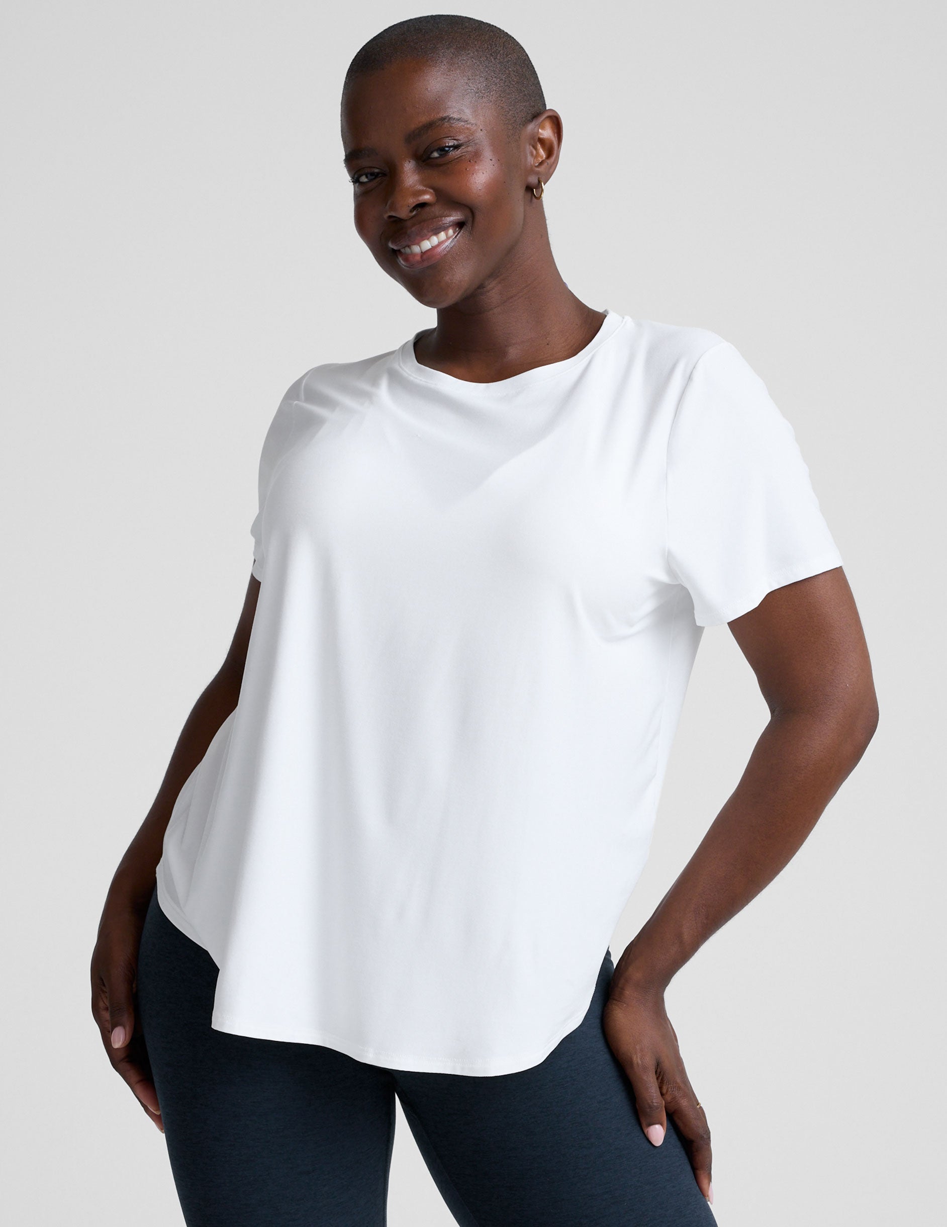 Featherweight Cloud White Relaxed Fit Tee for Everyday Comfort and Style