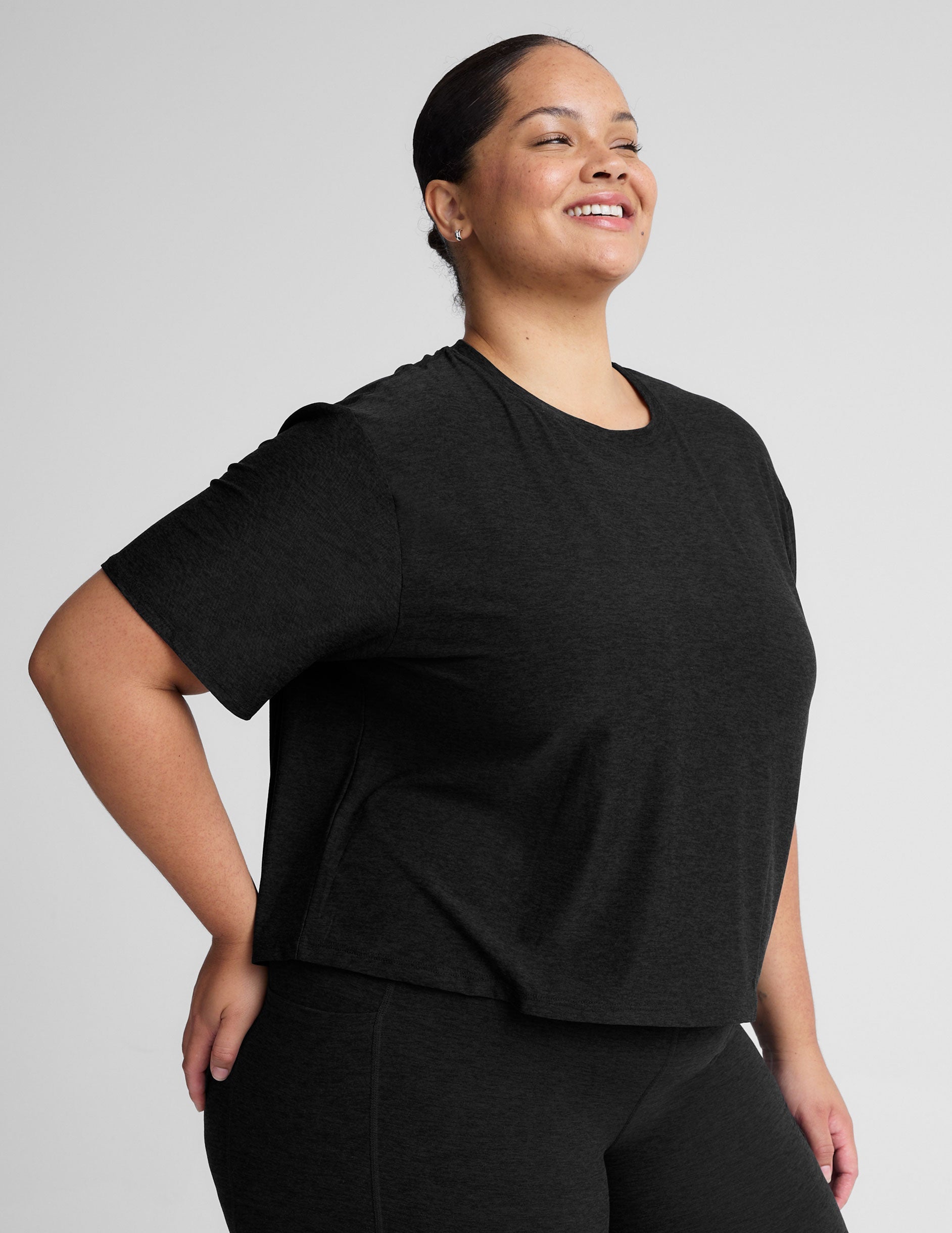 Beyond Yoga Featherweight Soft Relaxed Fit Tee - Ultimate Everyday Comfort Top