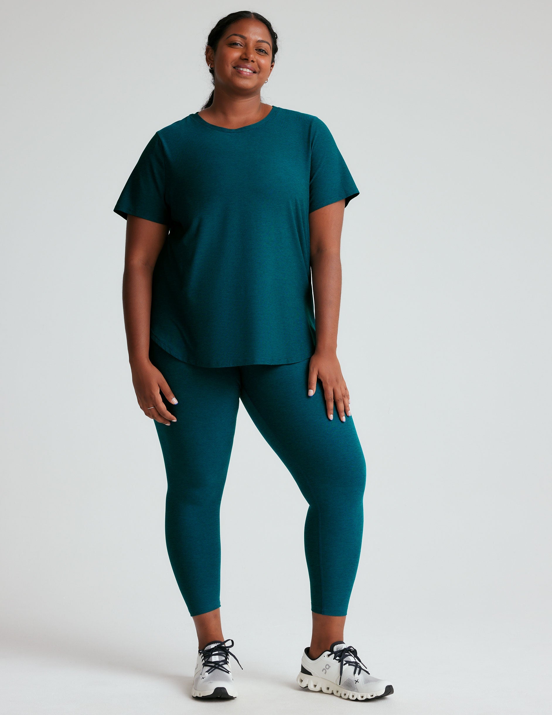 Featherweight Soft Relaxed Fit Tee - Lightweight Short Sleeve Curved Hem