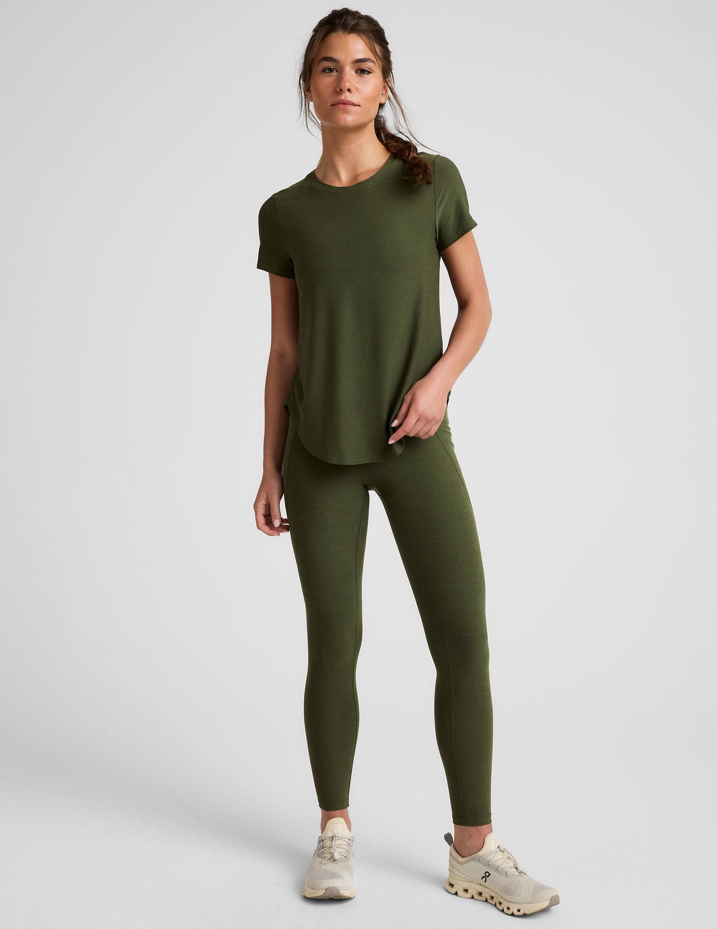 Beyond Yoga Featherweight Spacedye Relaxed Fit Short Sleeve Crew Neck Tee