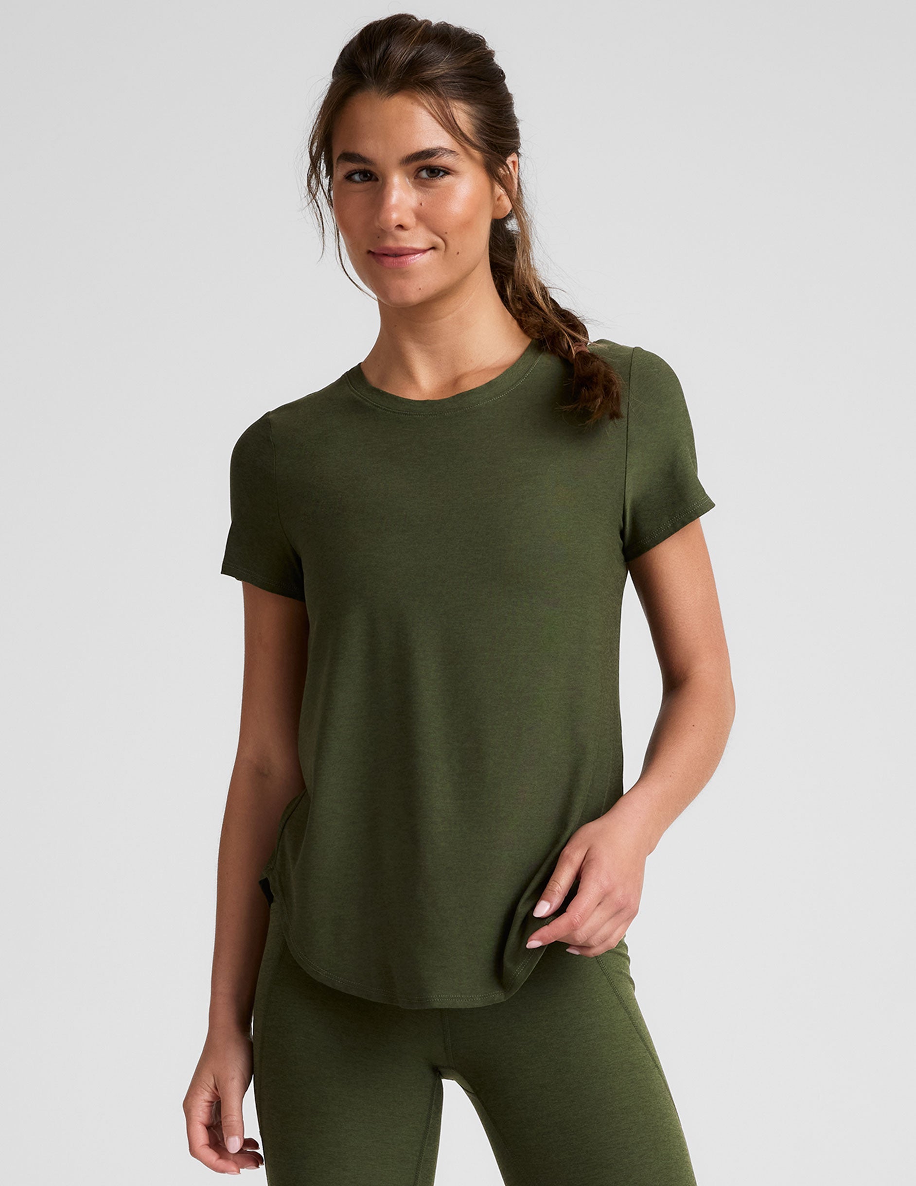 Beyond Yoga Featherweight Spacedye Relaxed Fit Short Sleeve Crew Neck Tee