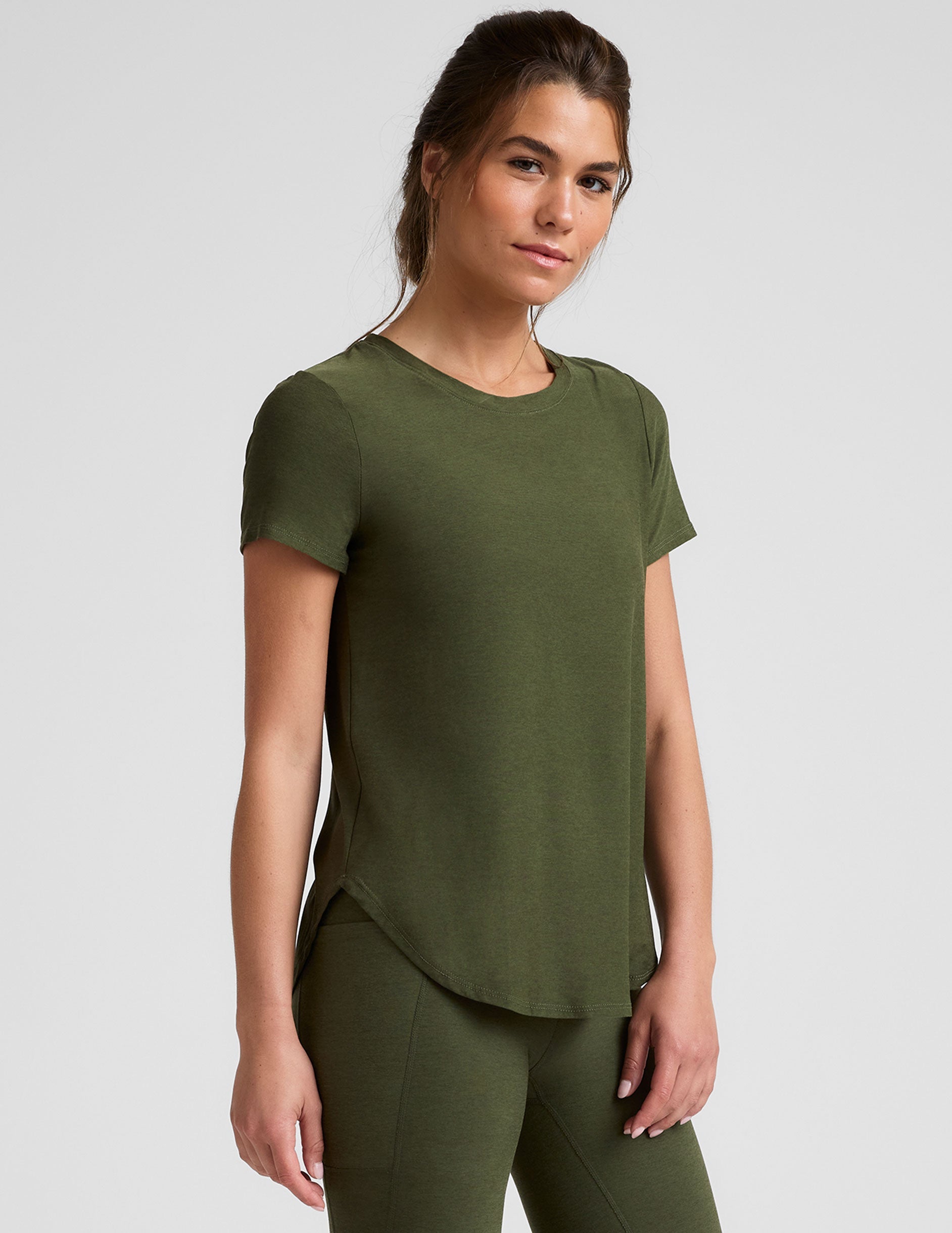 Beyond Yoga Featherweight Spacedye Relaxed Fit Short Sleeve Crew Neck Tee