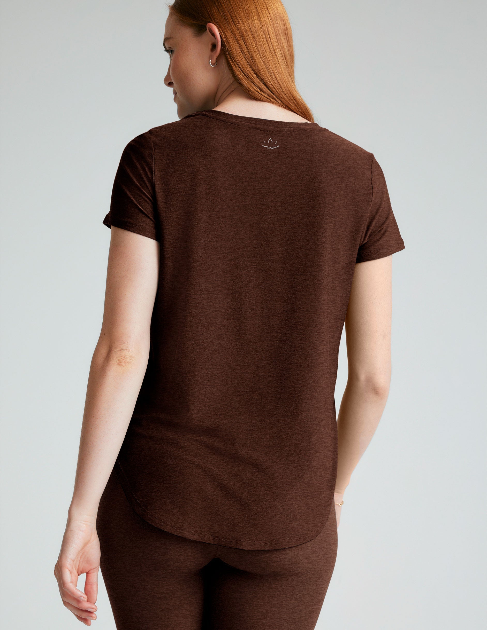 Featherweight Spacedye Relaxed Fit Tee: Lightweight Short Sleeve Curved Hem Comfort Top