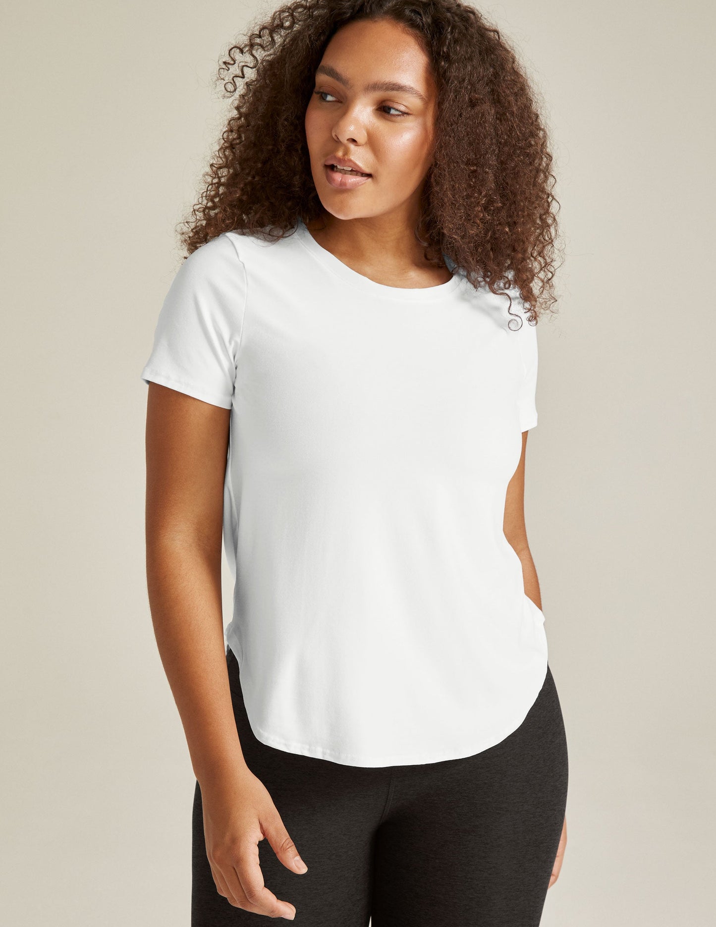 Featherweight Cloud White Relaxed Fit Tee for Everyday Comfort and Style