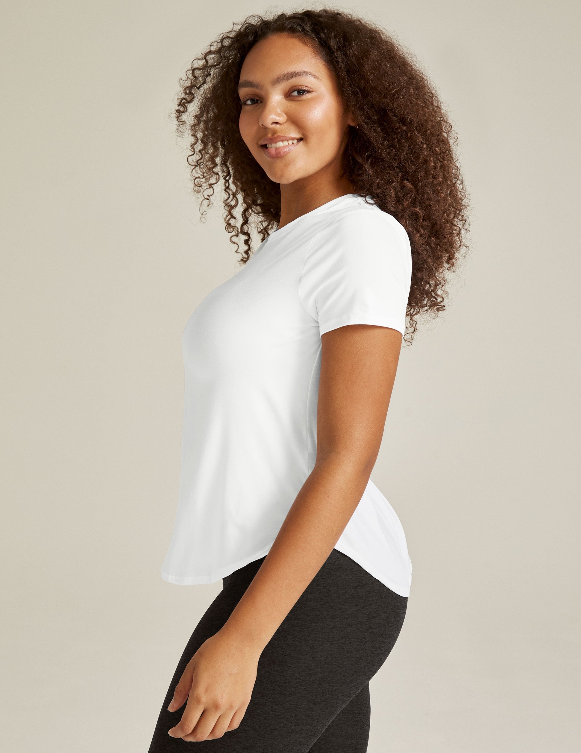 Featherweight Cloud White Relaxed Fit Tee for Everyday Comfort and Style