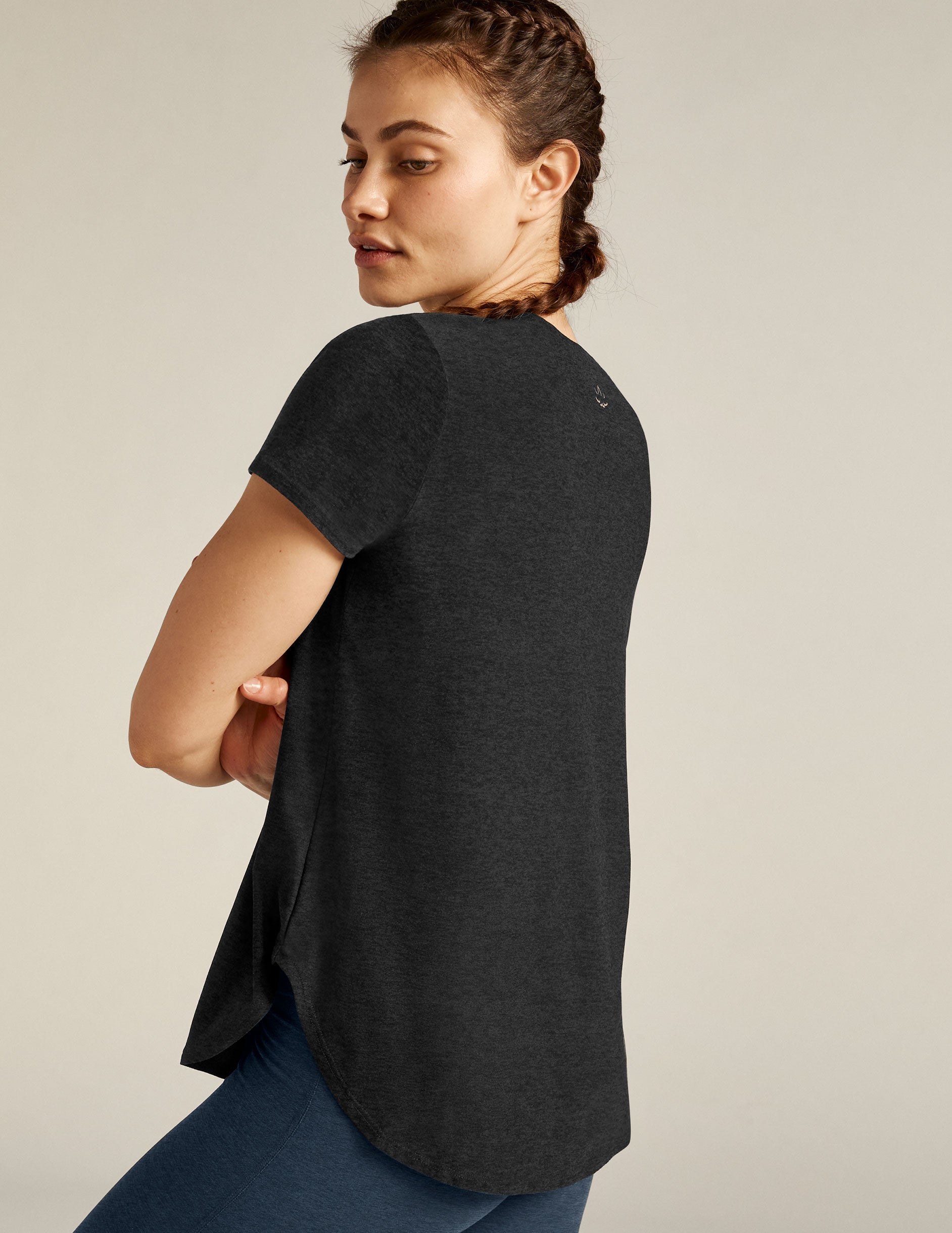 Beyond Yoga Featherweight Soft Relaxed Fit Tee - Ultimate Everyday Comfort Top