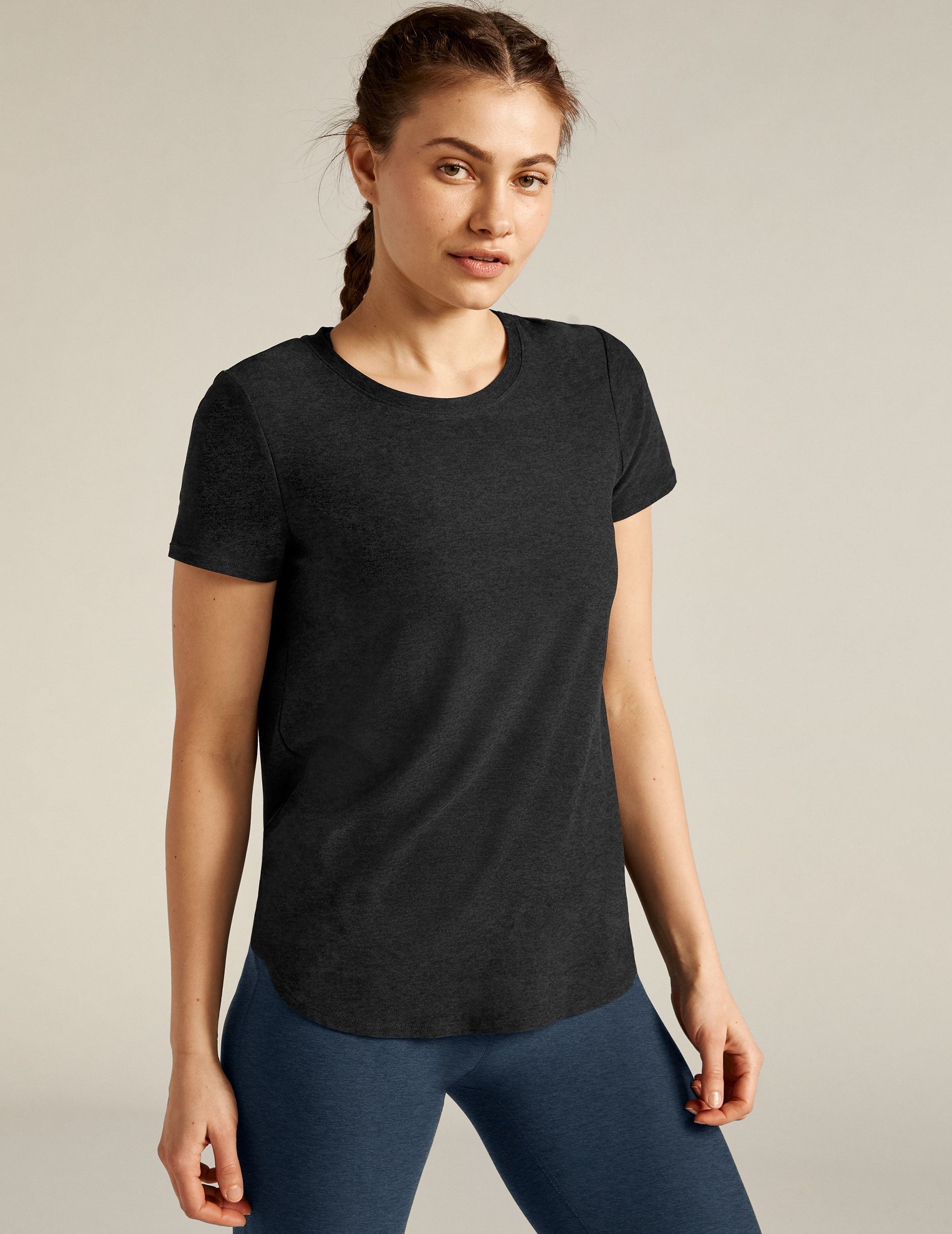 Beyond Yoga Featherweight Soft Relaxed Fit Tee - Ultimate Everyday Comfort Top