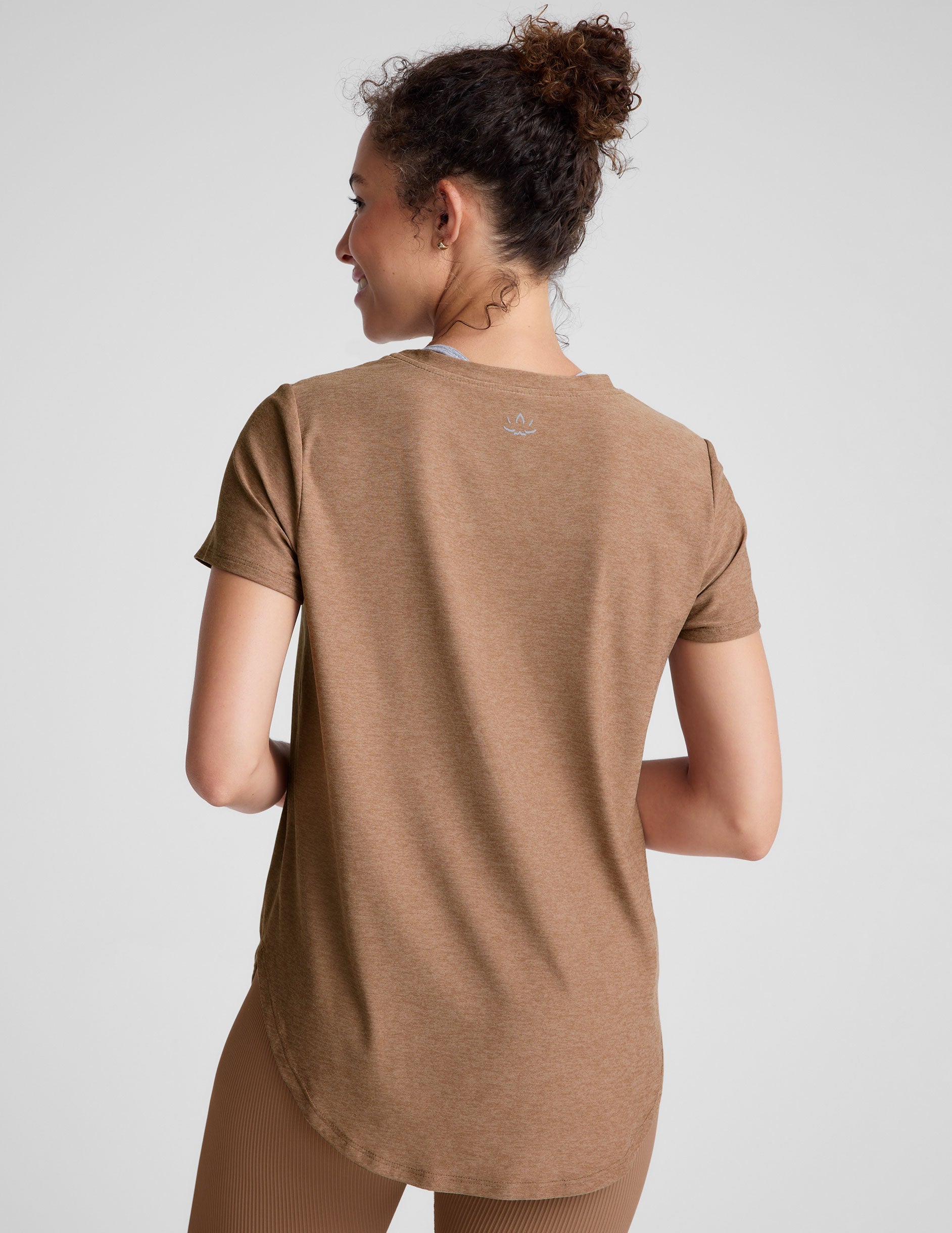Ultra-Soft Featherweight Spacedye Relaxed Fit T-Shirt with Curved Hem
