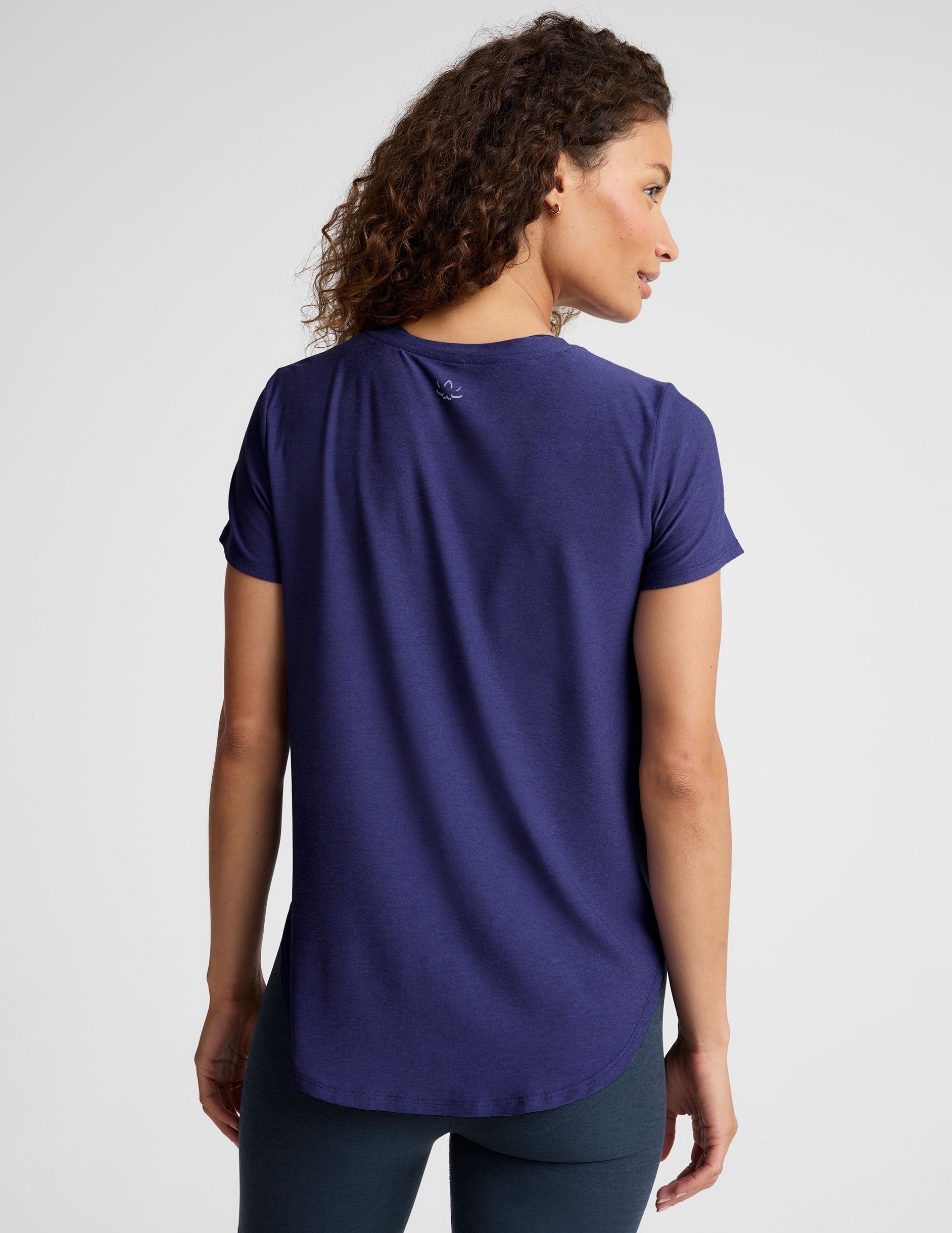 Beyond Yoga Featherweight Spacedye Relaxed Short Sleeve T-Shirt Curved Hem