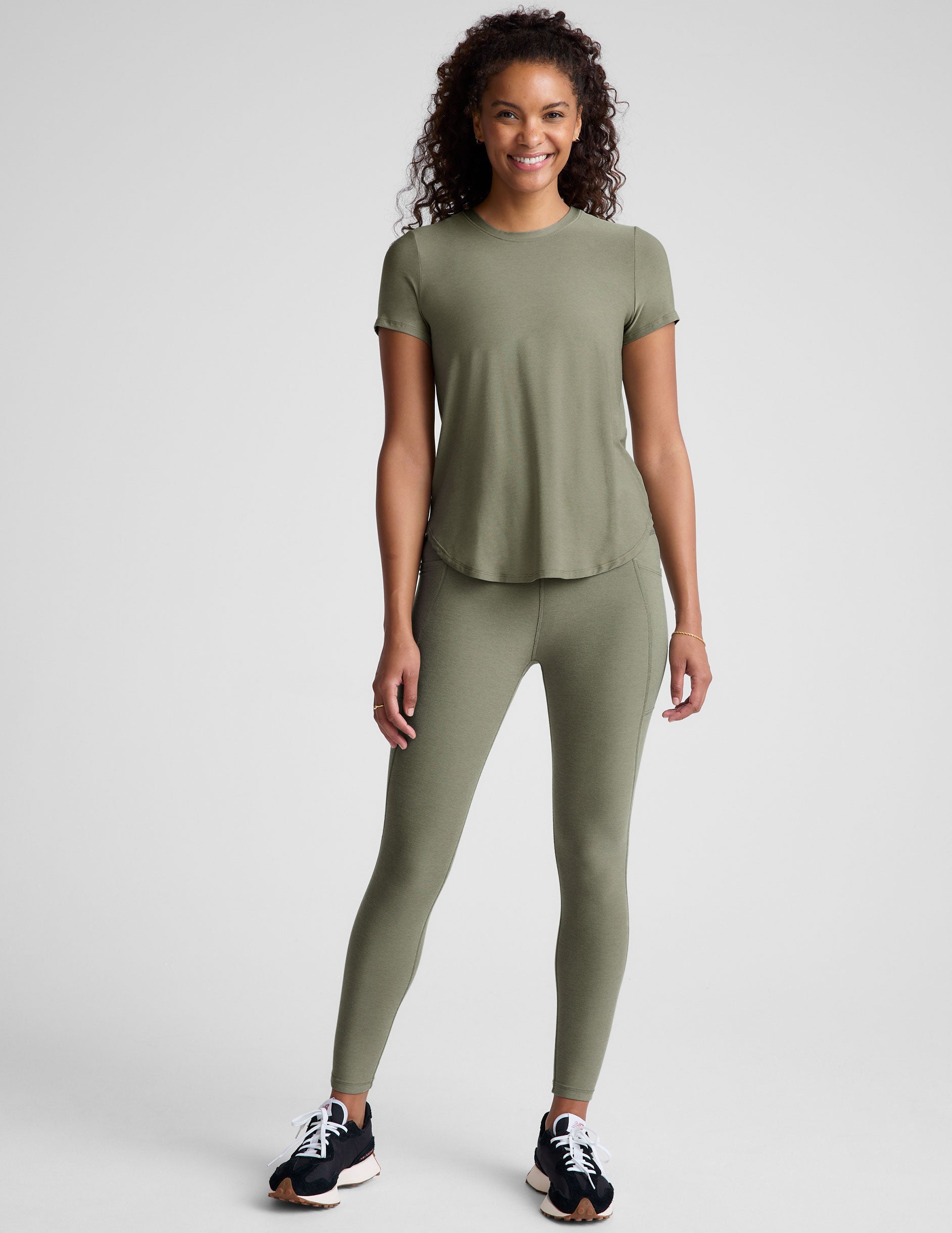 Featherweight Spacedye Relaxed Fit Short Sleeve Tee for Women - Comfort