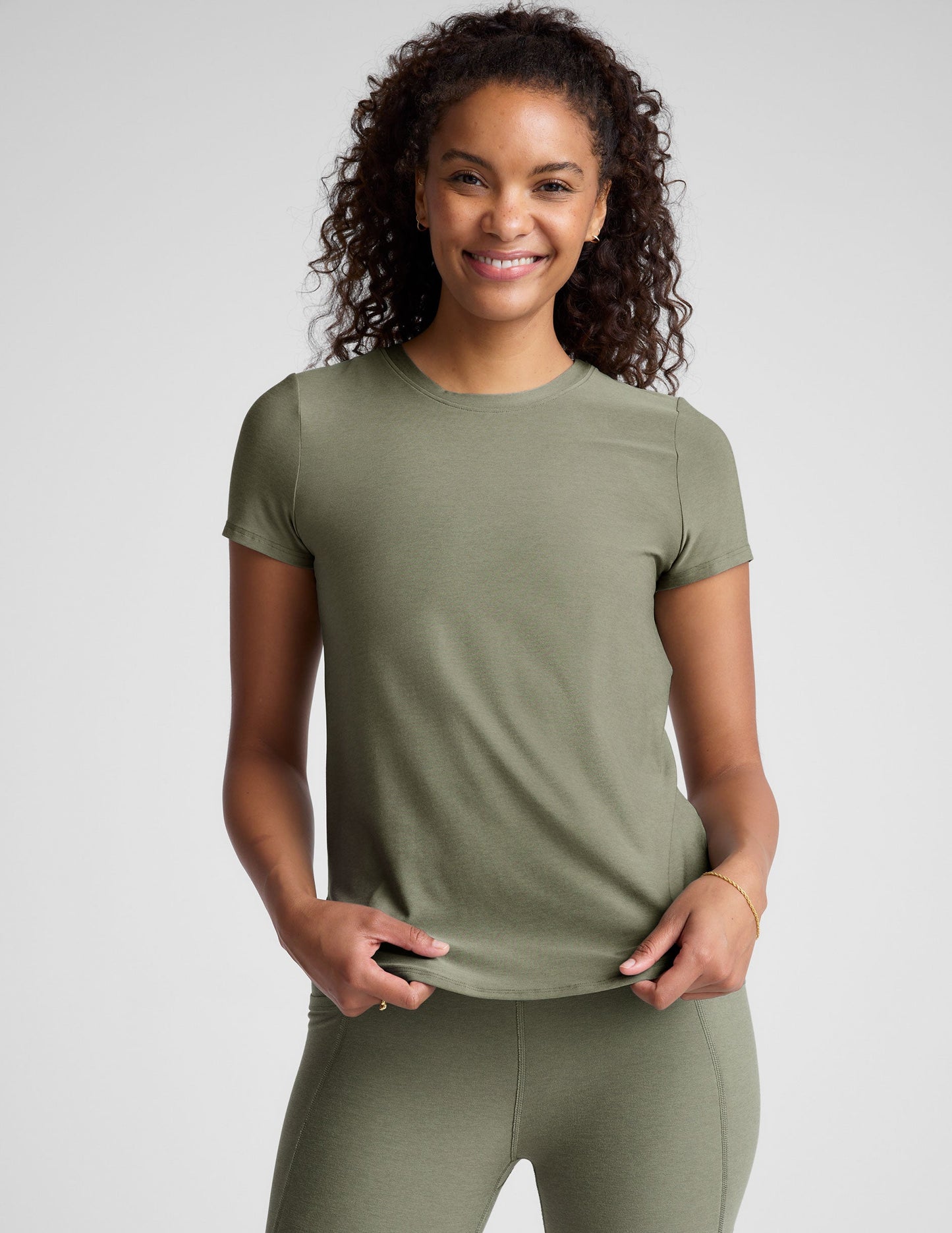 Featherweight Spacedye Relaxed Fit Short Sleeve Tee for Women - Comfort