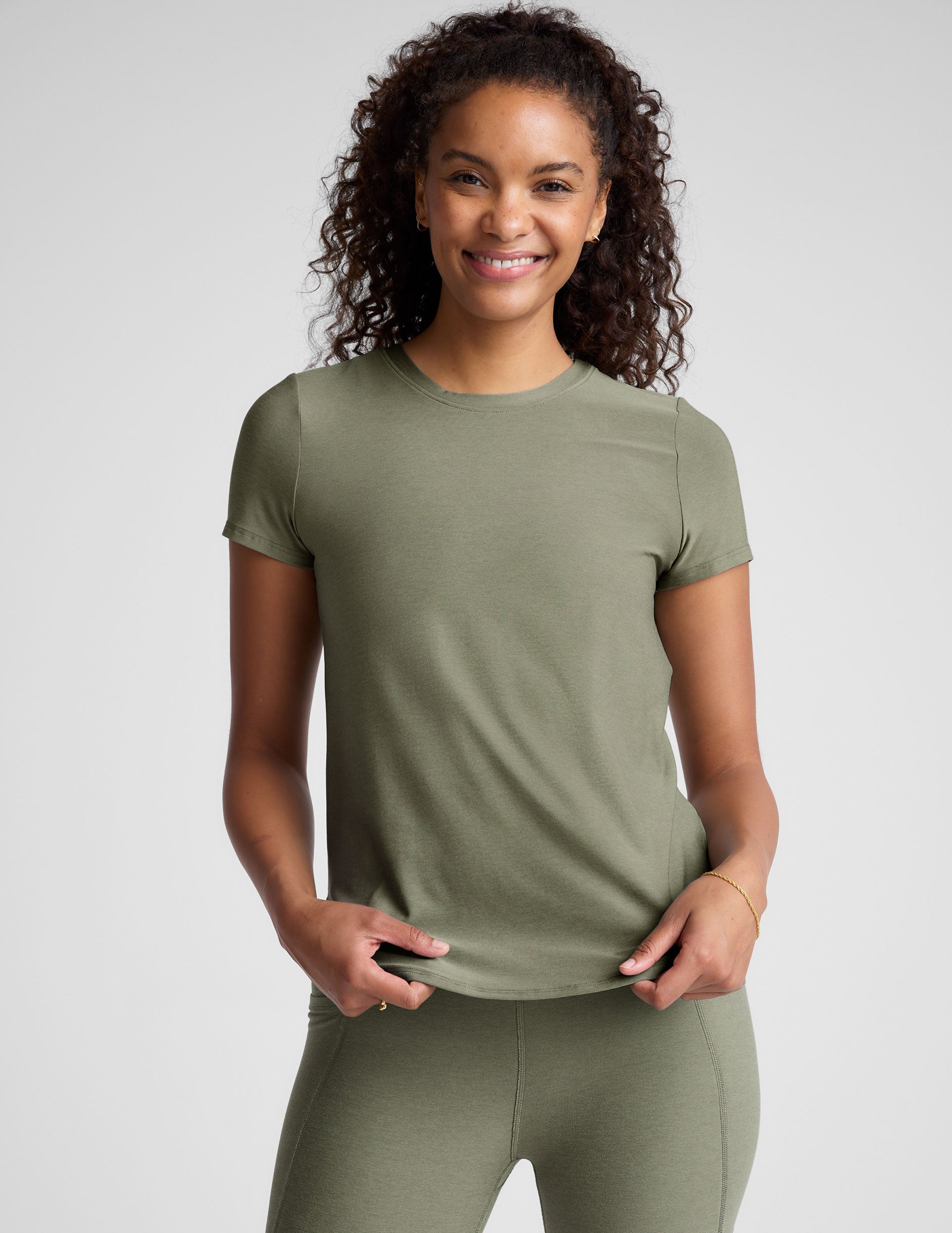 Featherweight Spacedye Relaxed Fit Short Sleeve Tee for Women - Comfort