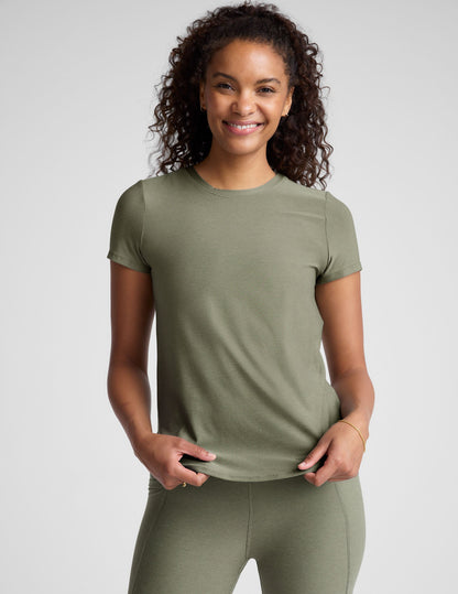 Featherweight Spacedye Relaxed Fit Short Sleeve Tee for Women - Comfort